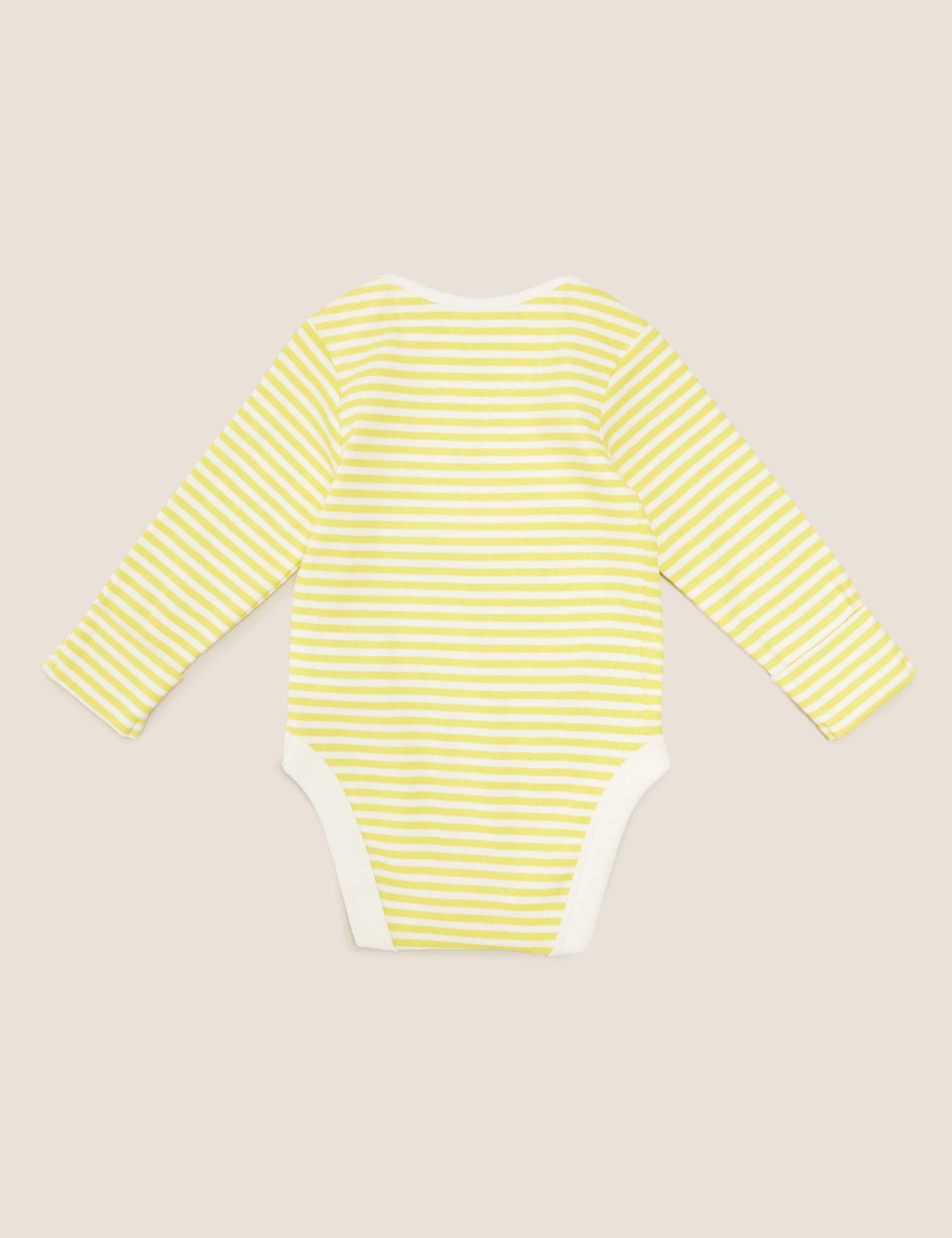 3pk Pure Cotton Mr Men™ Stripe Bodysuits (7lbs-3 Yrs ) 5 of 6