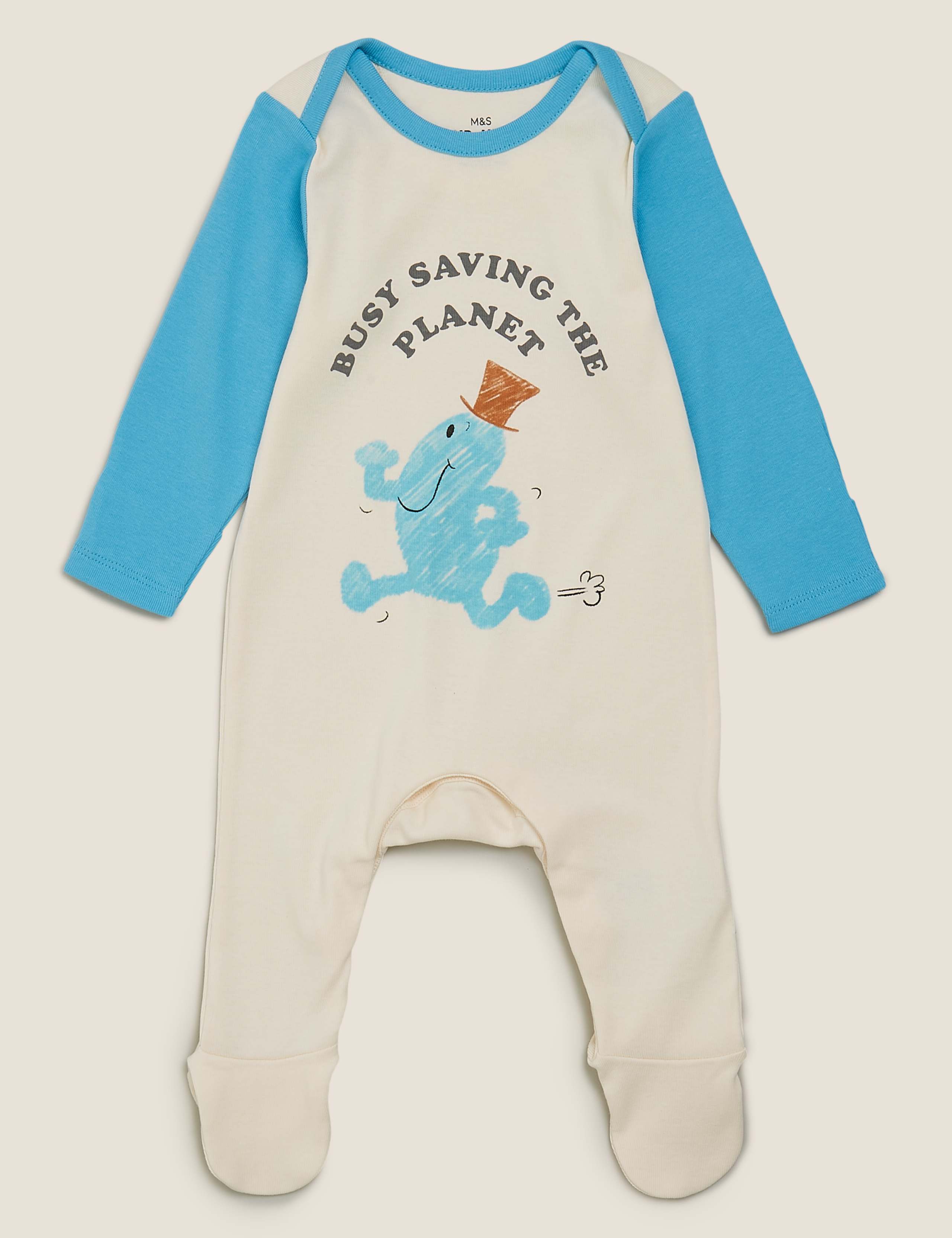 2 Pack Pure Cotton Mr Men™ Sleepsuits (0-3 Yrs) 2 of 6