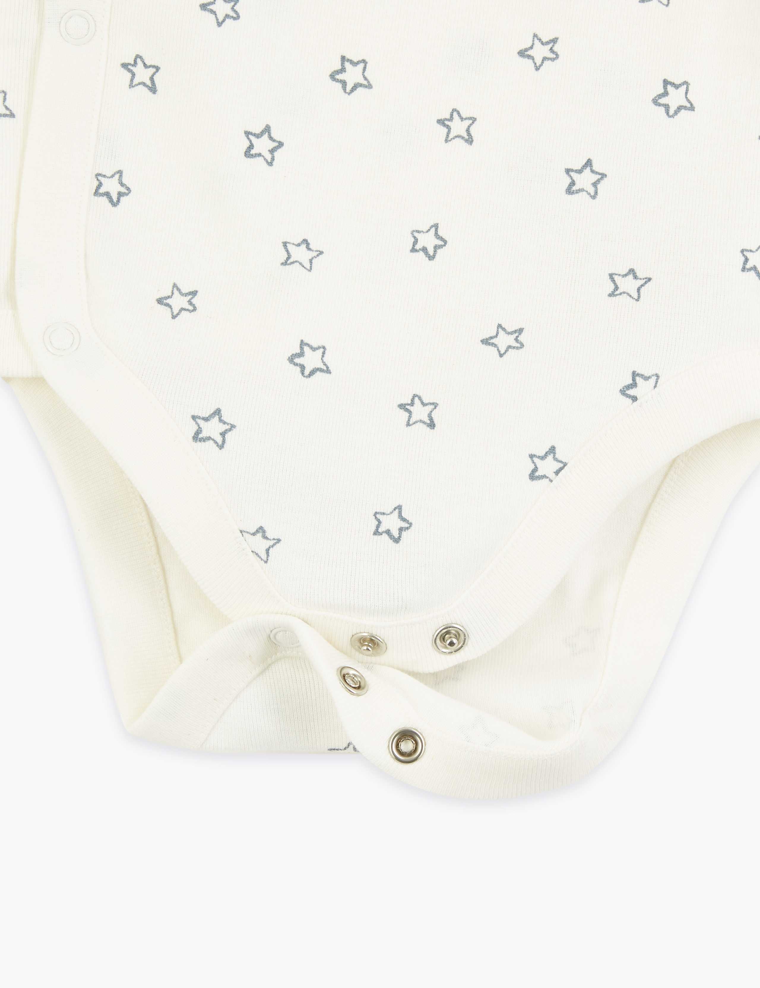3 Pack Cotton Wrapover Bodysuits (6½lbs-12 Mths) 7 of 7