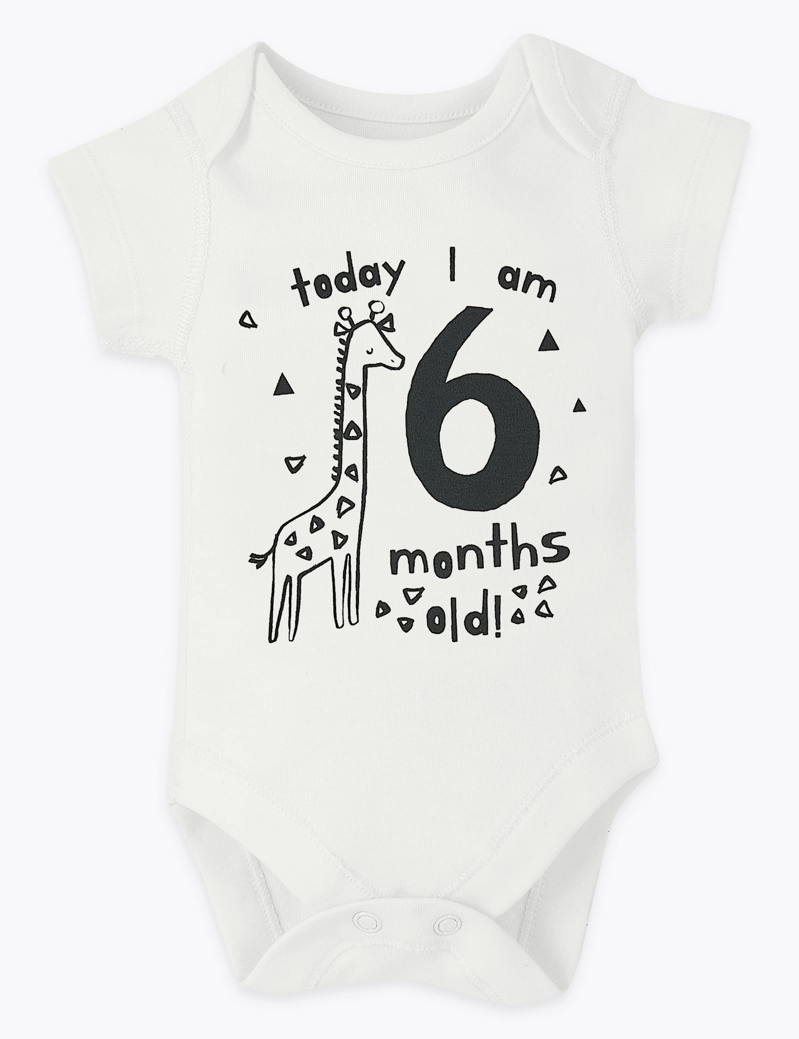 12 Pack Cotton Milestone Bodysuits 7 of 13