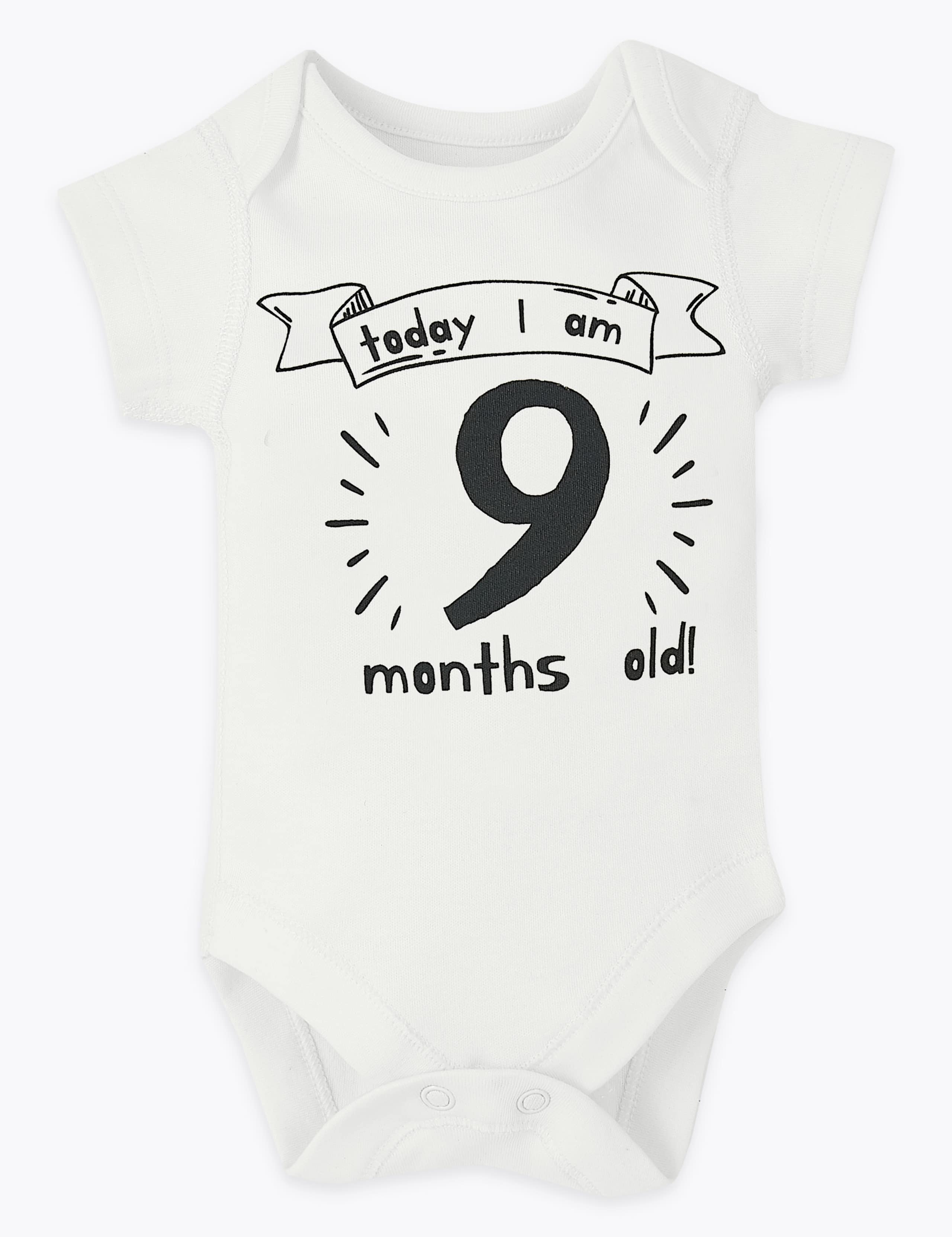 12 Pack Cotton Milestone Bodysuits 10 of 13