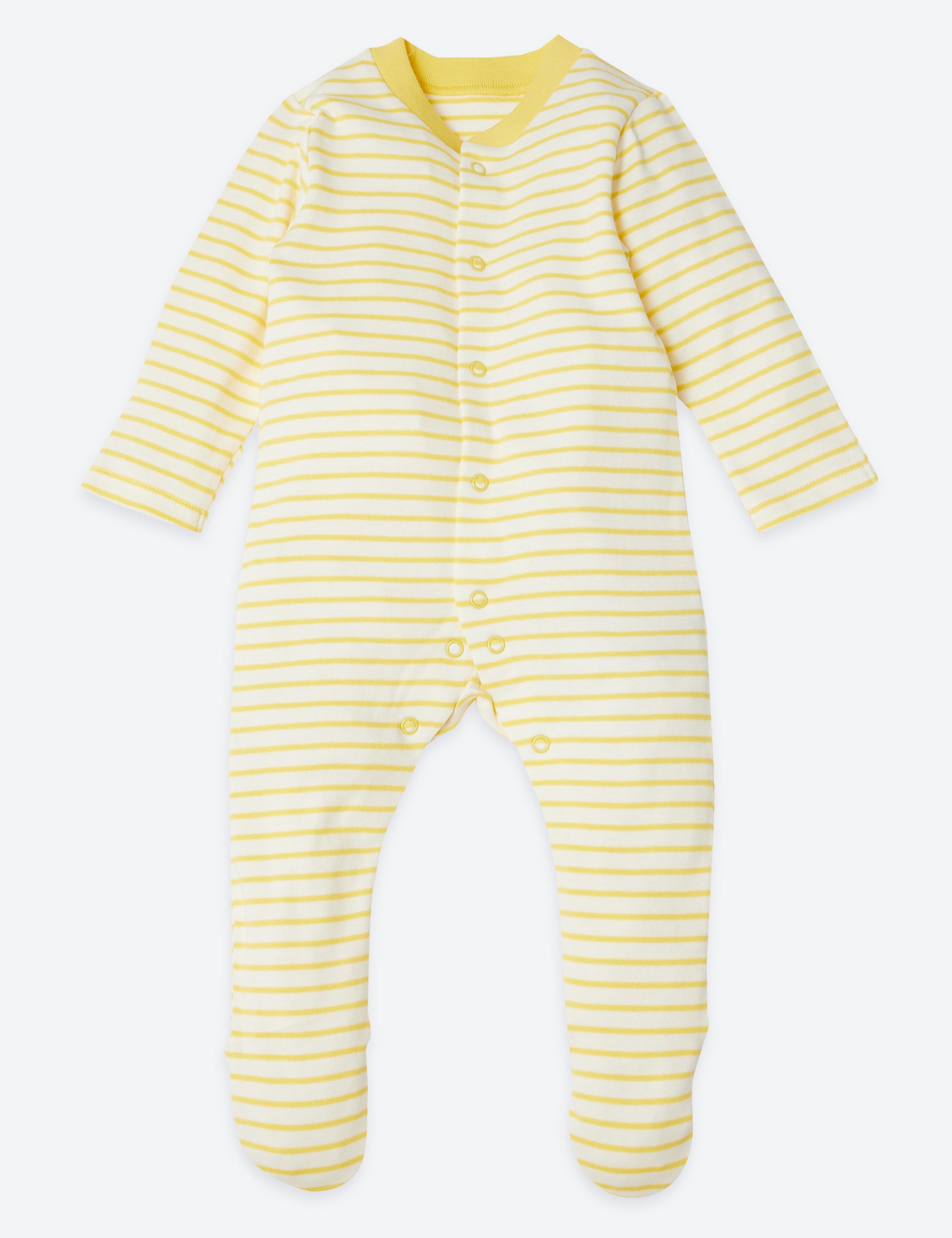 3 Pack Organic Pure Cotton Farmyard Print Sleepsuits (61/2lbs-3 Yrs) 4 of 7