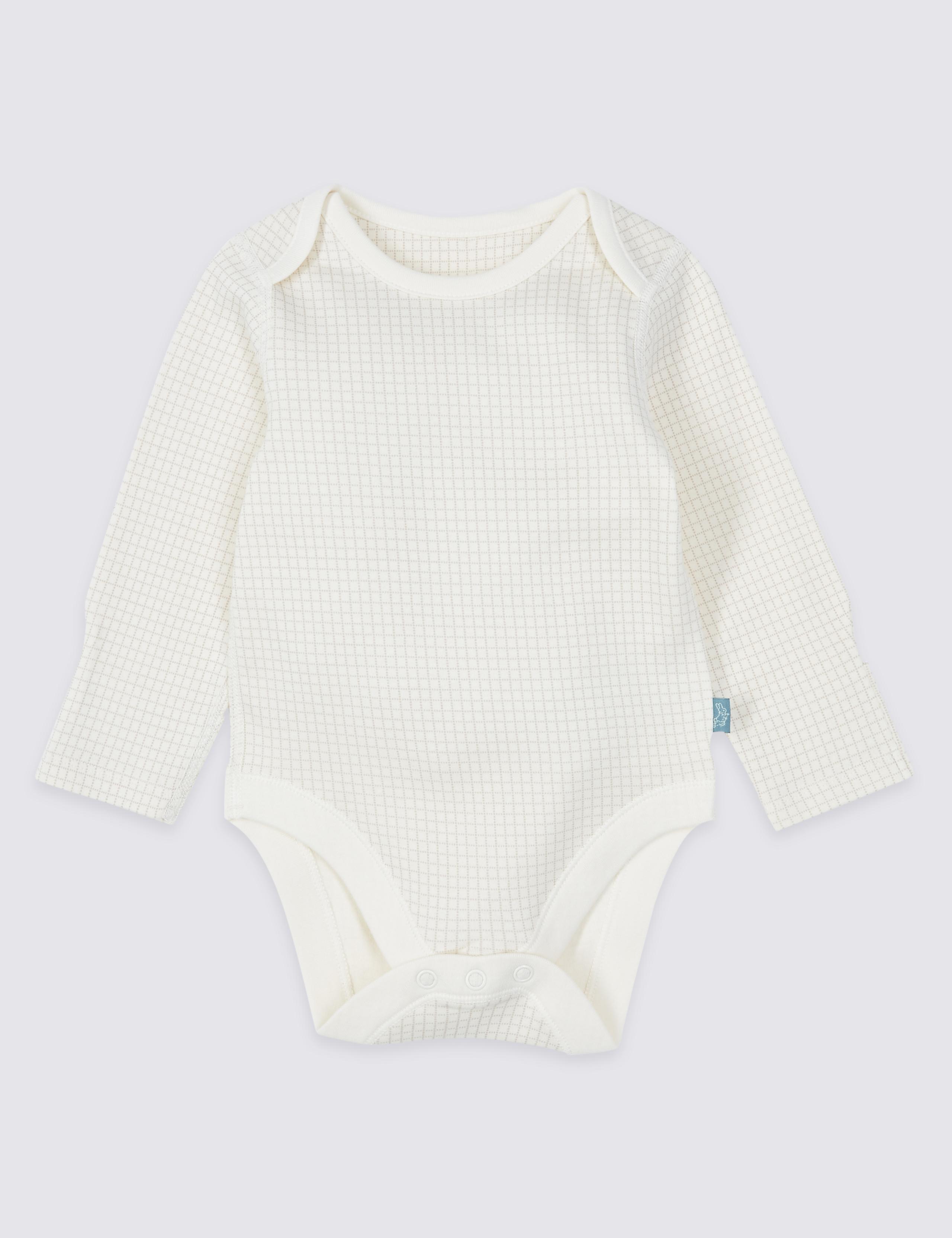 3 Pack Peter Rabbit™ Pure Cotton Bodysuits 4 of 8