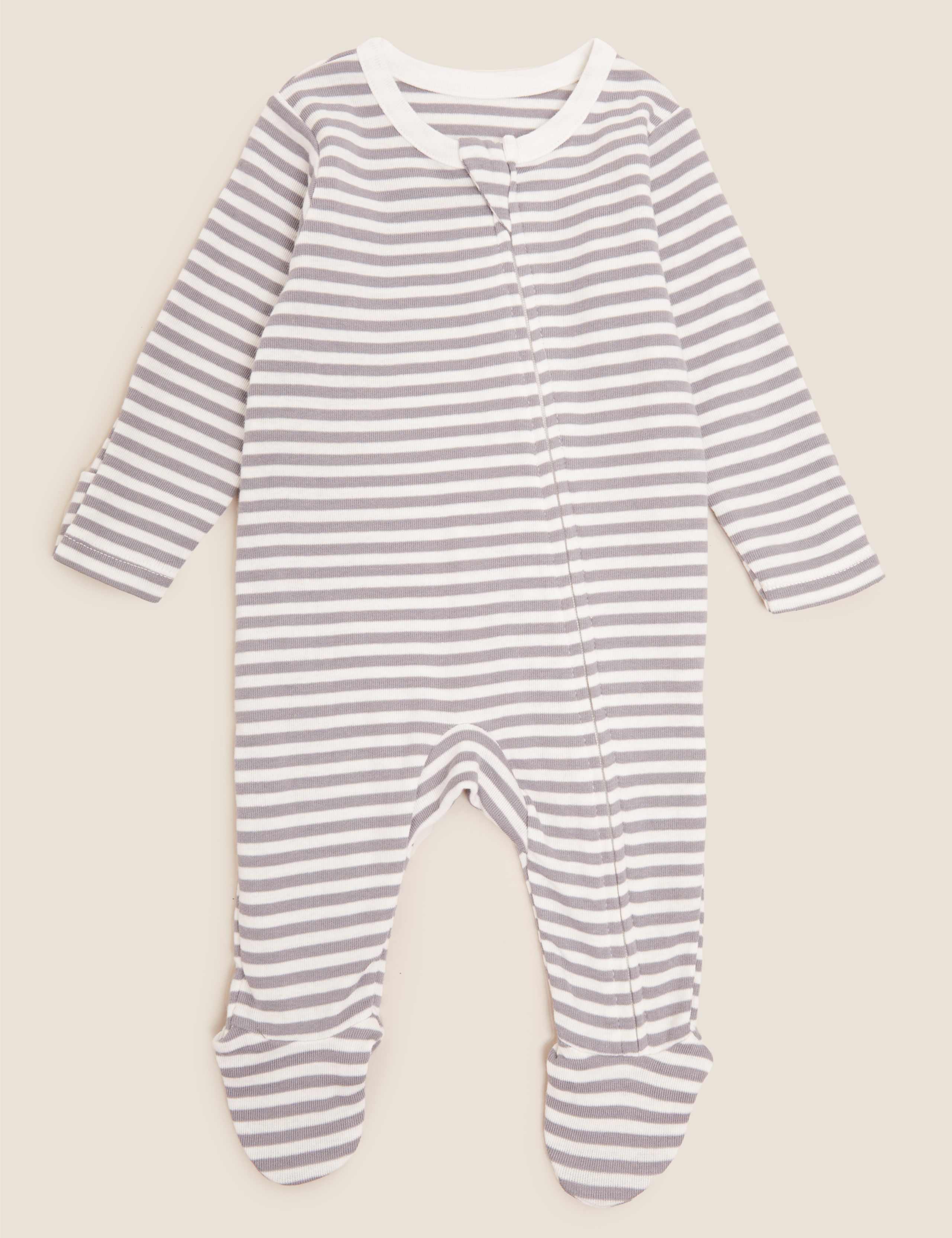 3pk Pure Cotton Animal Sleepsuits (0-12 Mths) 4 of 5