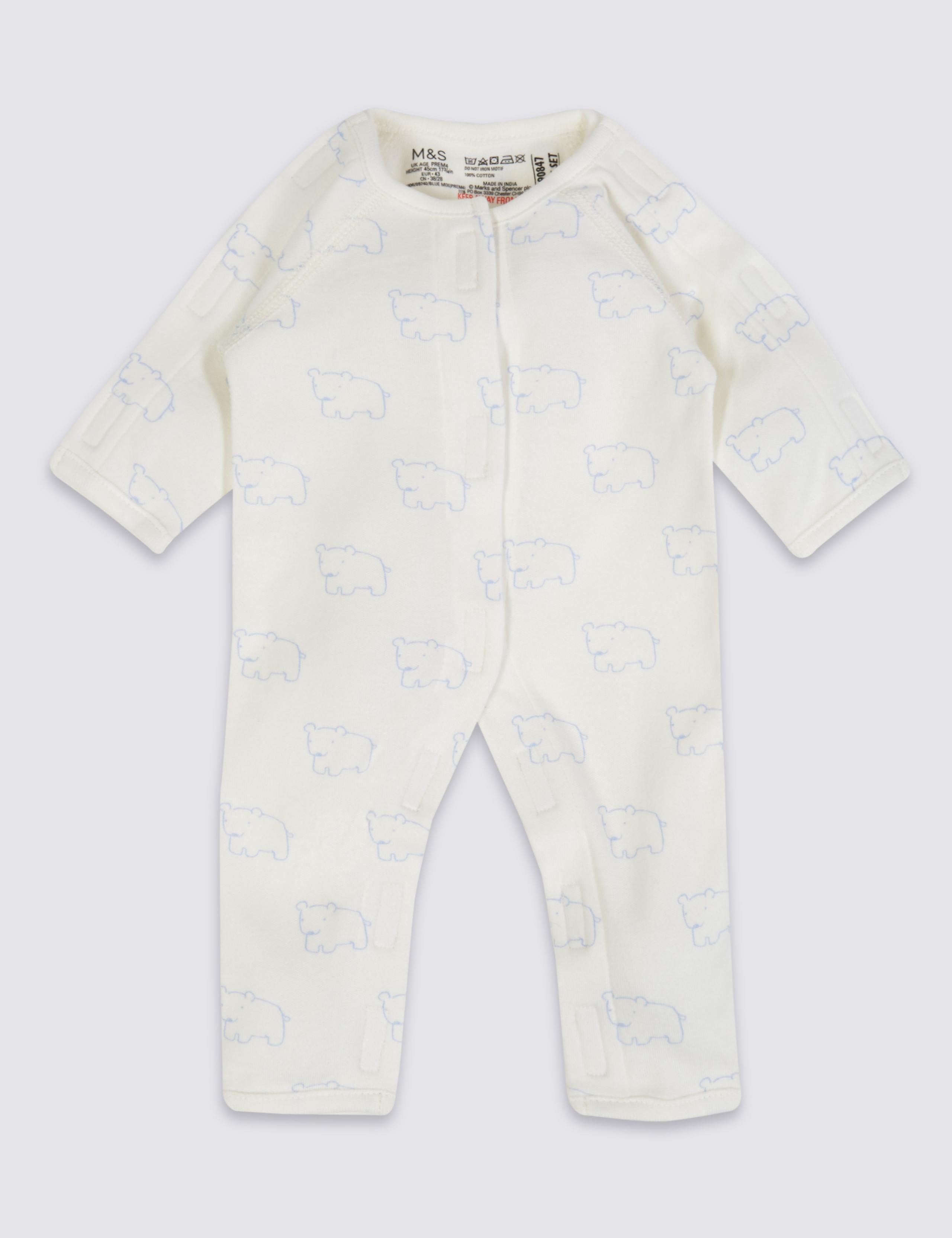 Adaptive 3 Pack Premature Pure Cotton Sleepsuits (3lbs-4lbs) 4 of 6