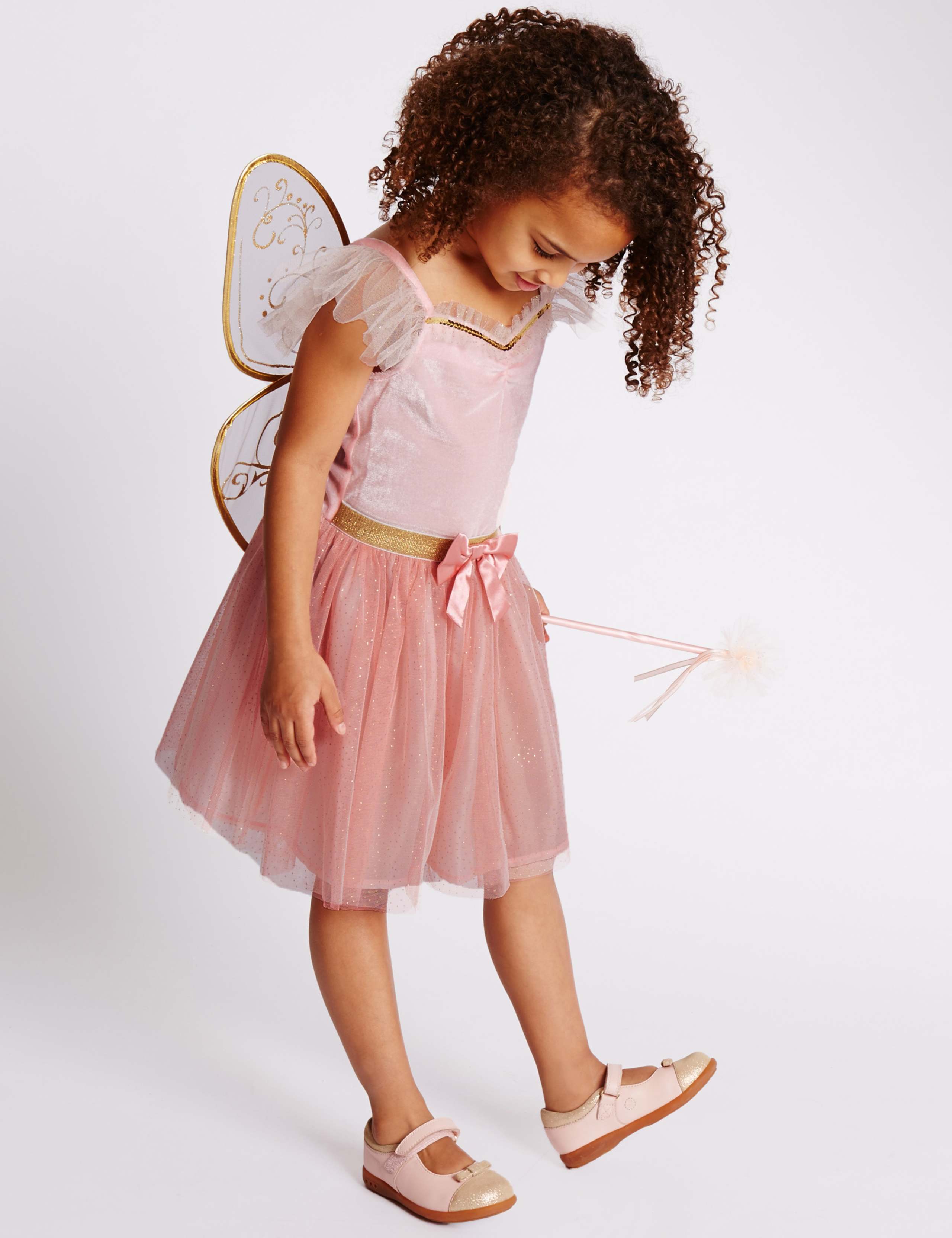 Kids' Fairy Costume with Wand & Butterfly Wings 1 of 3