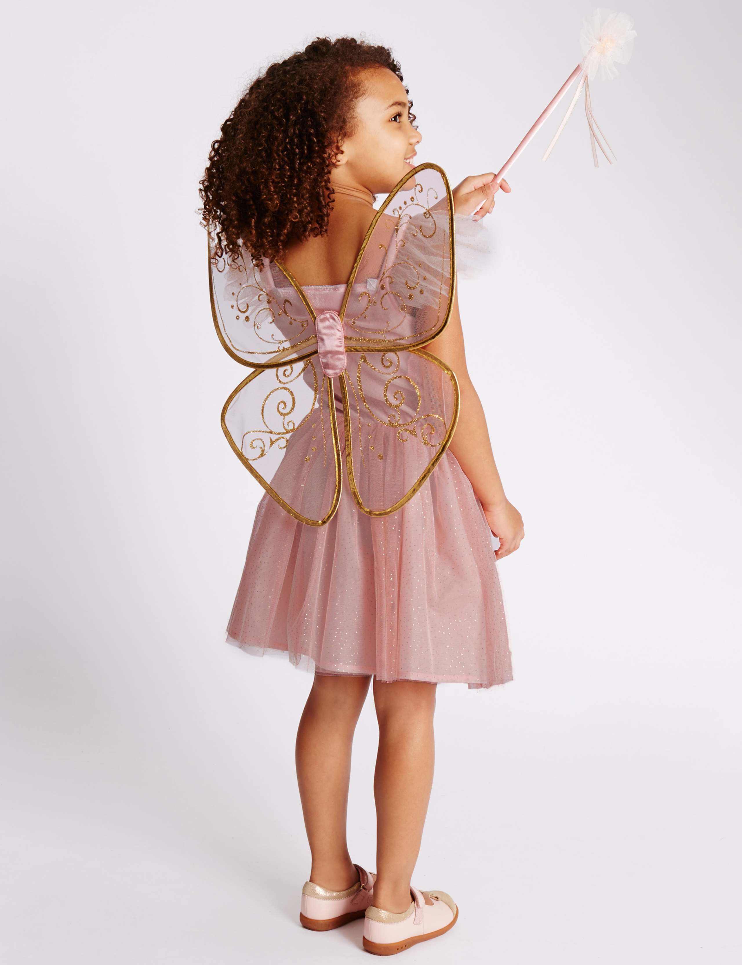 Kids' Fairy Costume with Wand & Butterfly Wings 3 of 3