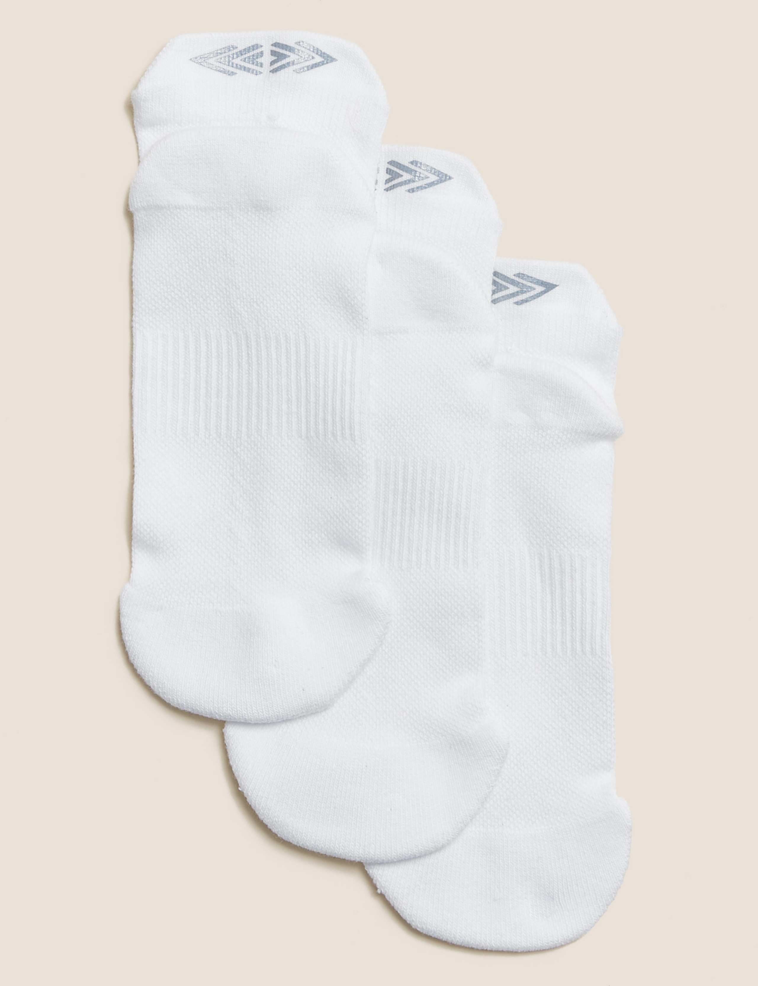 3pk Cotton Trainer Liner Socks 2 of 2