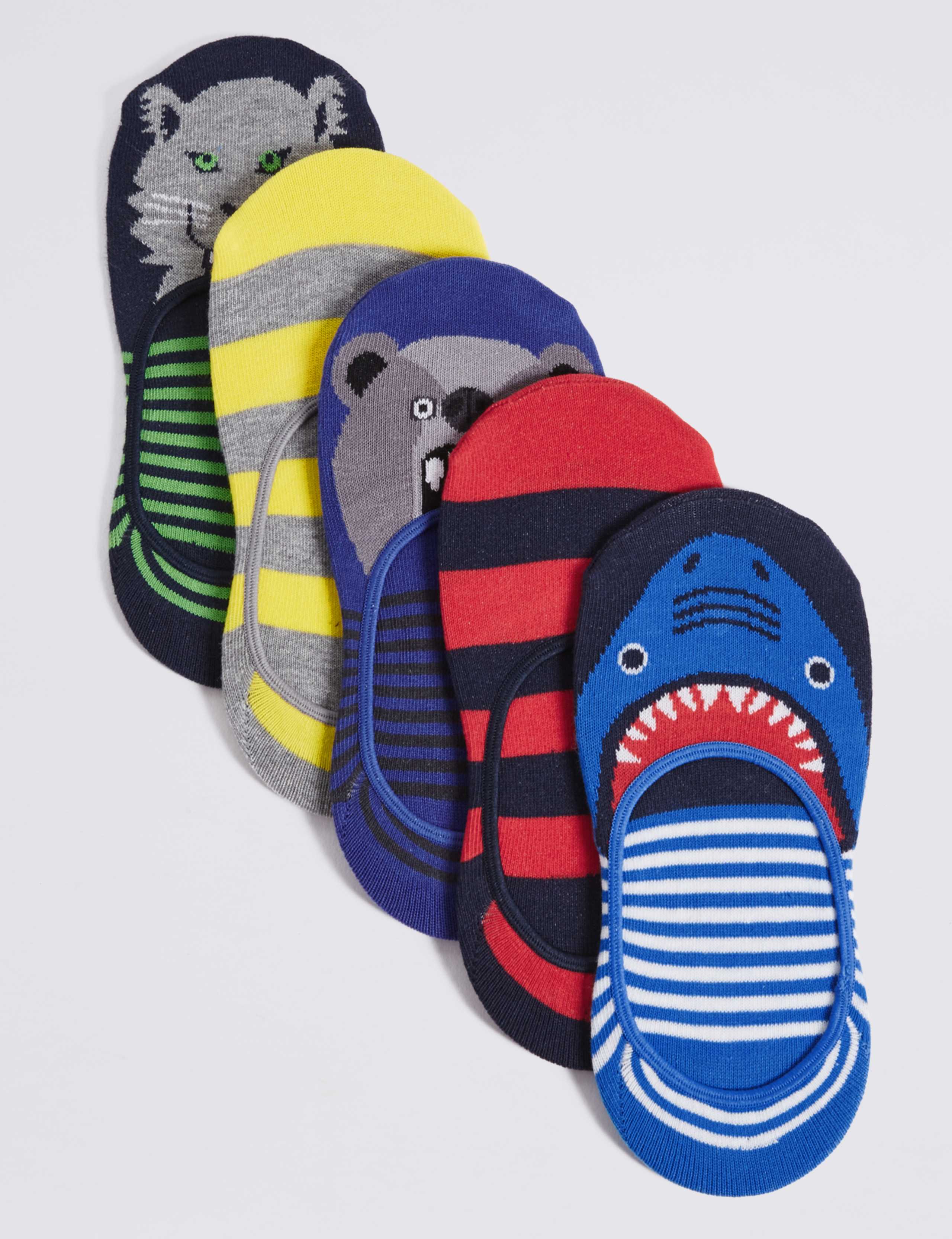 5 Pairs of Freshfeet™ Novelty Socks (3-14 Years) 1 of 1