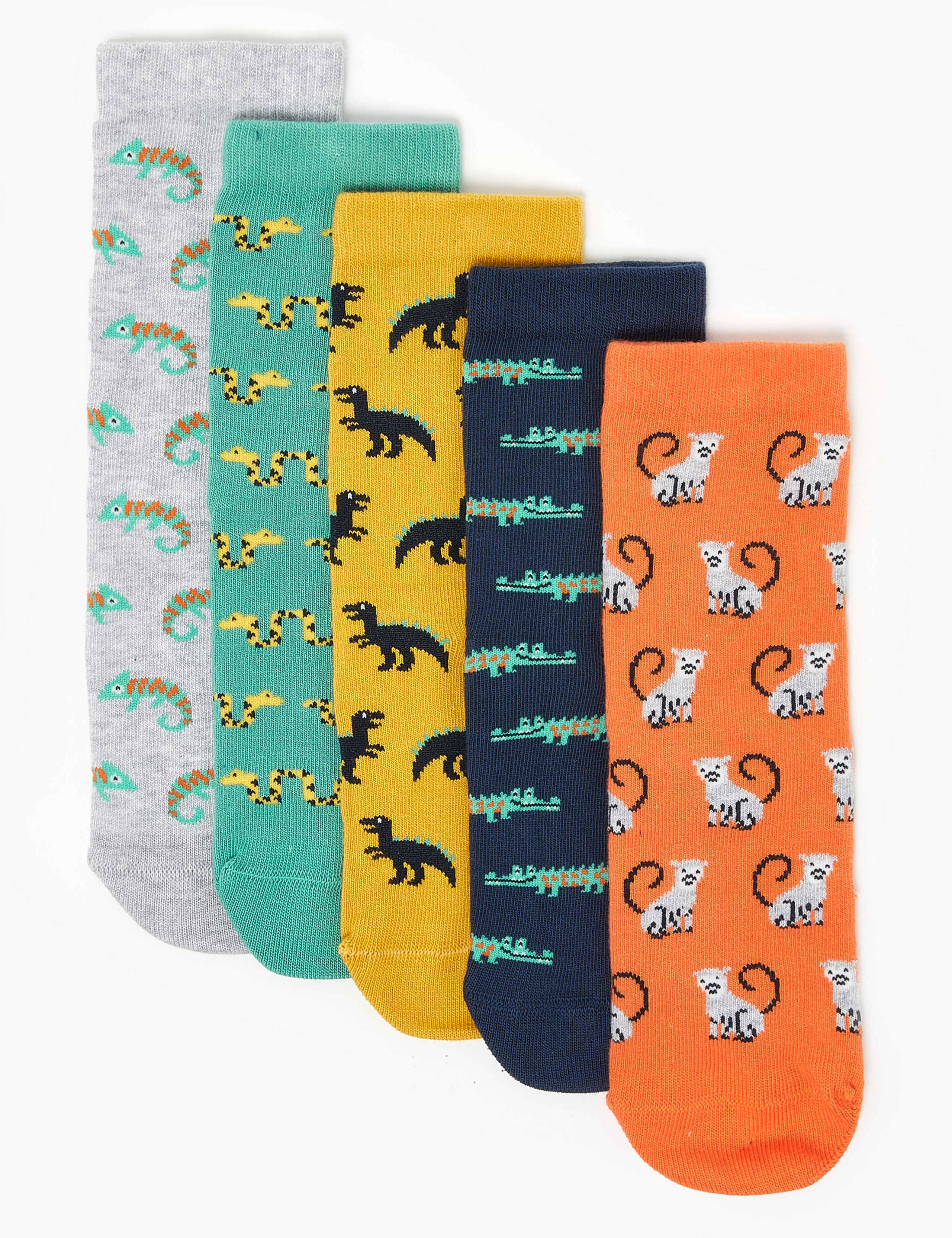 5 Pack of Cotton Animal Socks 1 of 1