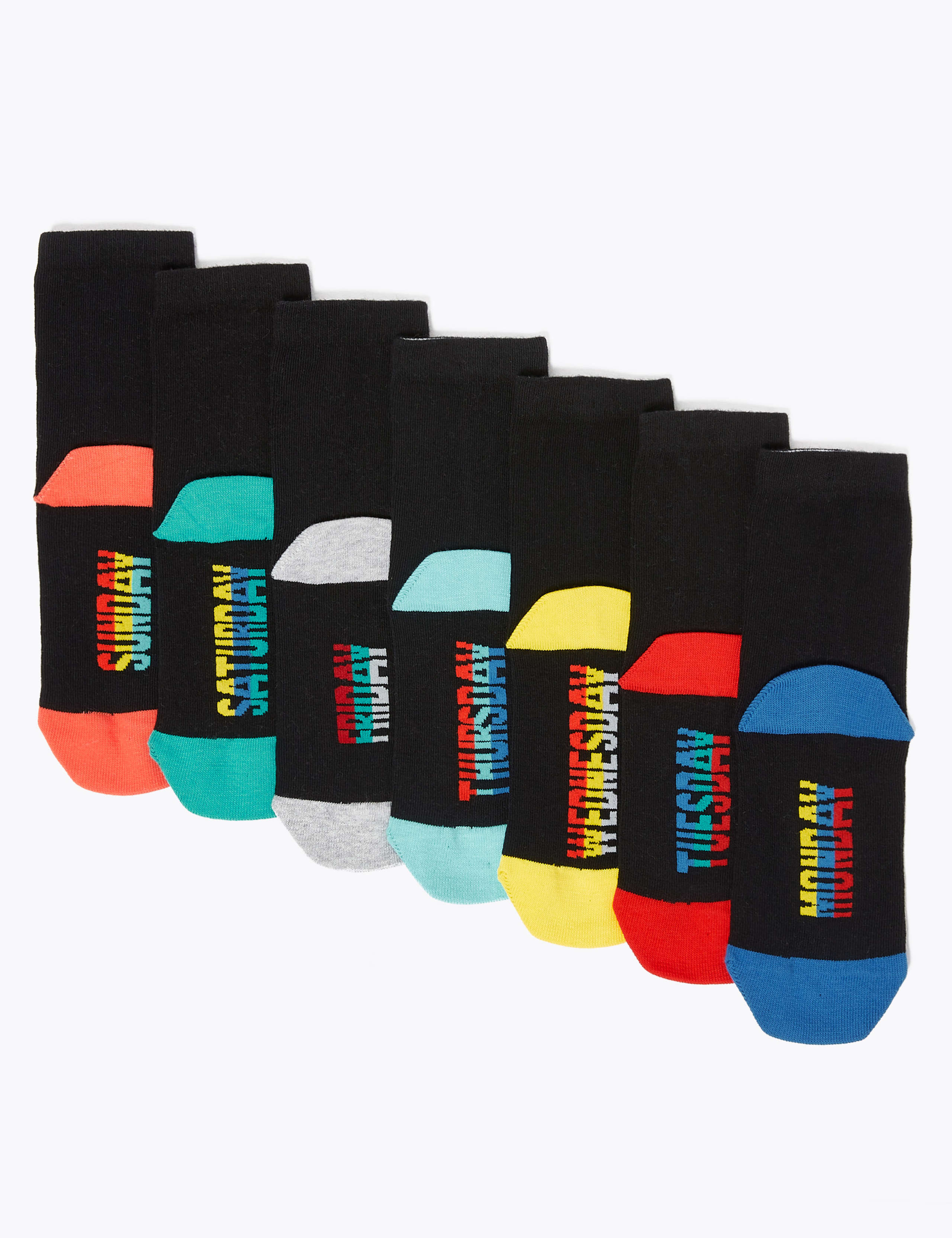 7pk Cotton Days of the Week Socks 1 of 1