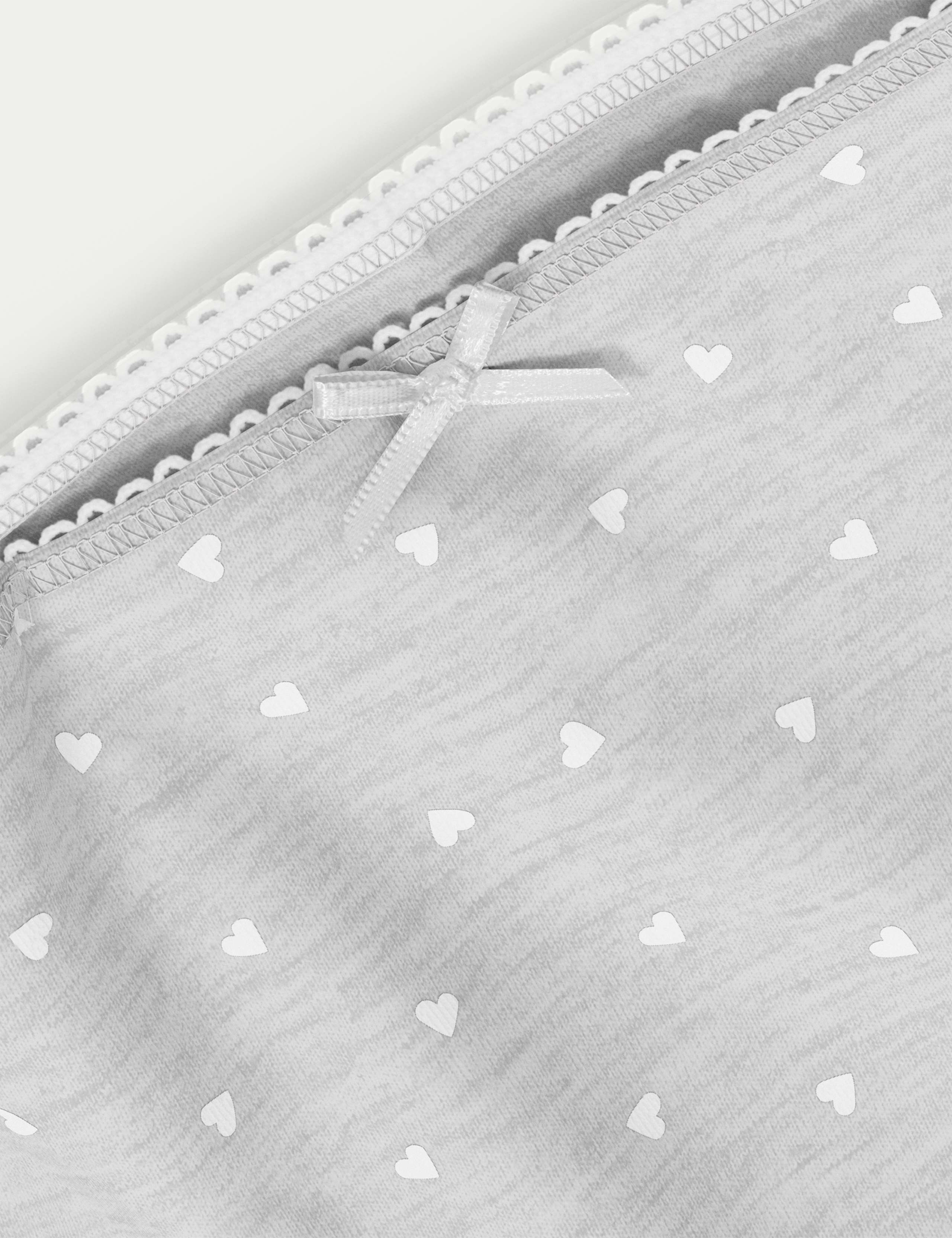 10pk Cotton with Stretch Heart Knickers (2-14 Yrs) 2 of 2