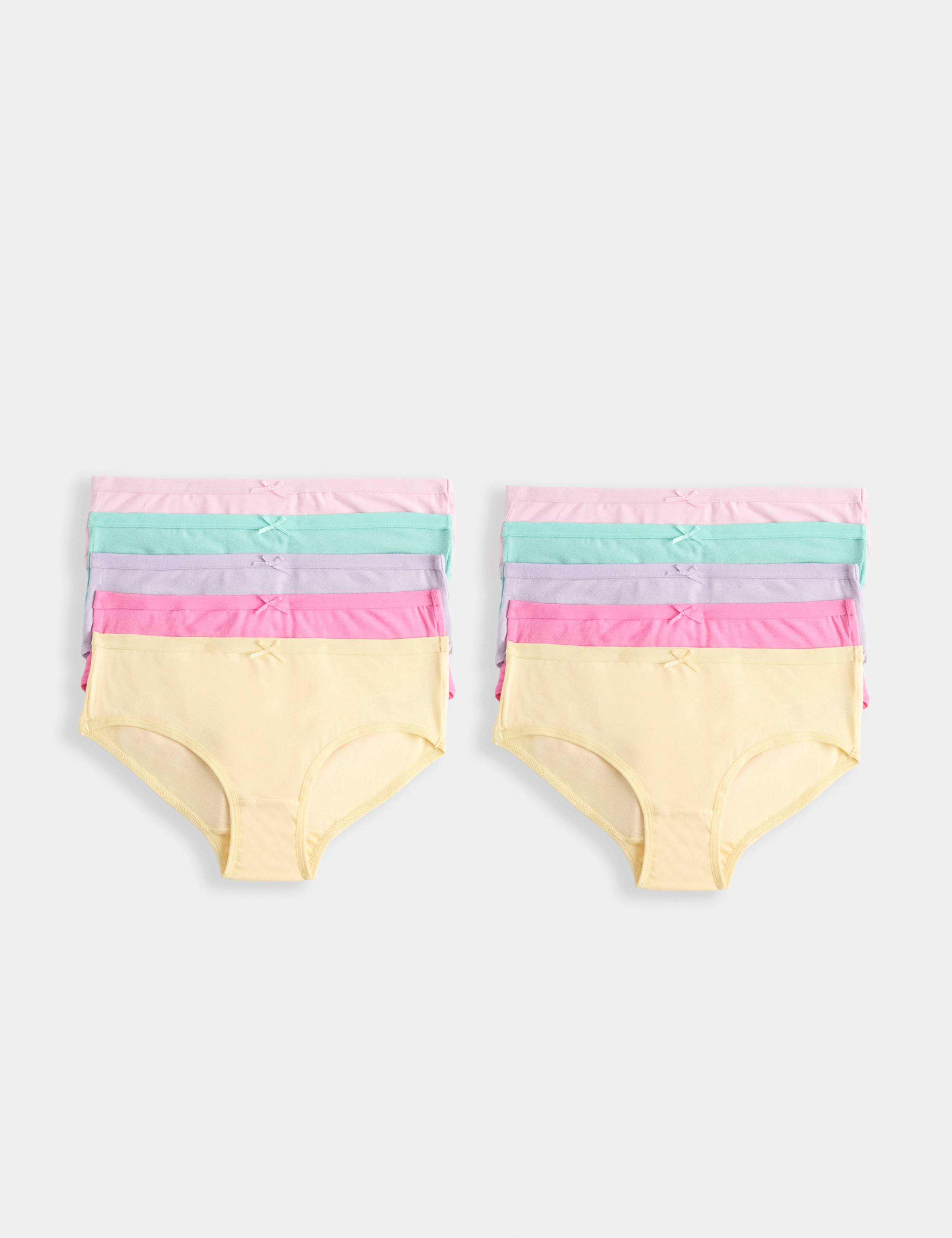 10 Pack Cotton with Stretch Knickers (2-14 Yrs) 1 of 3
