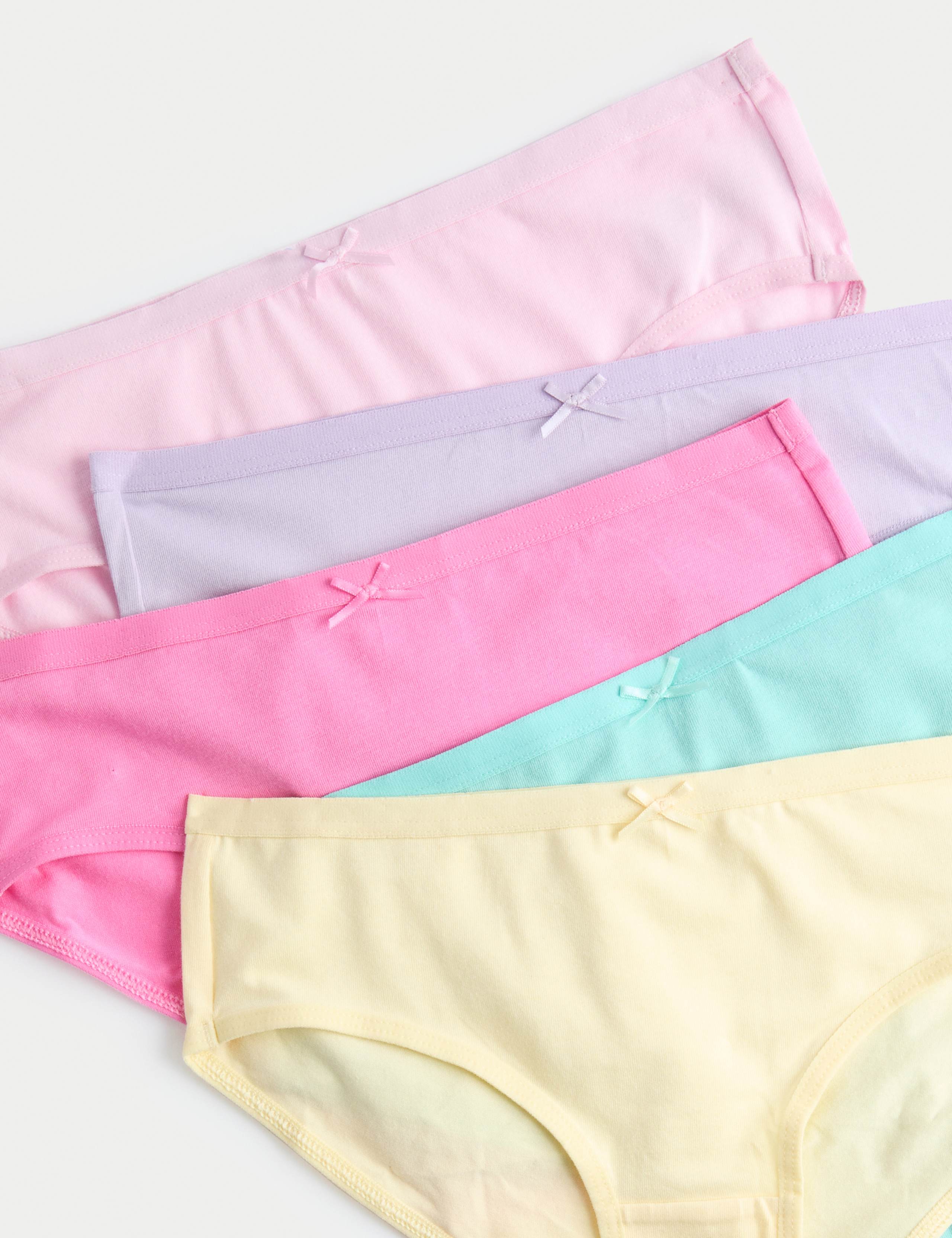 5pk Cotton with Stretch Knickers (2-14 Yrs) 2 of 2