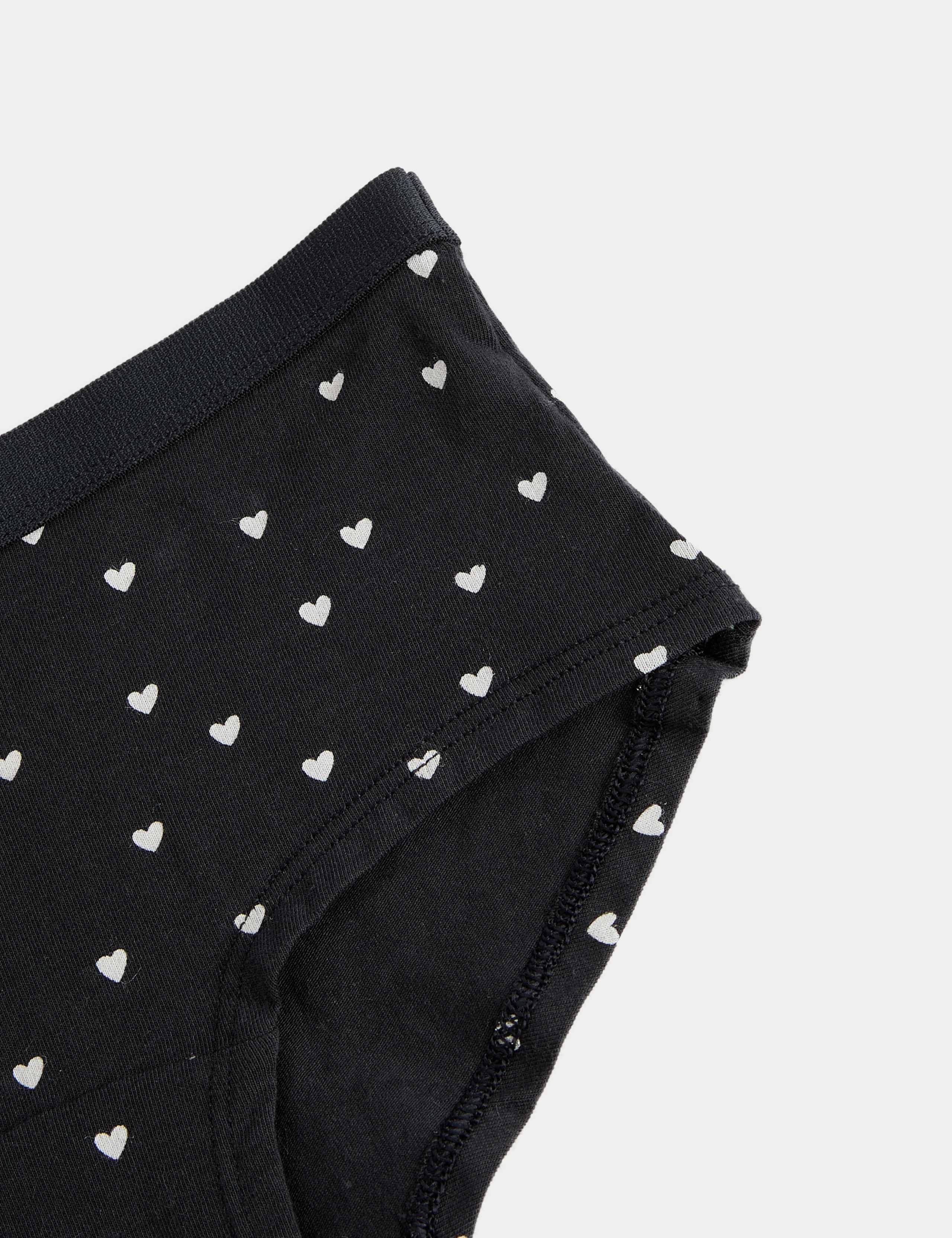 7 Pack Cotton with Stretch Heart Print Shorts (5-16 Yrs) 2 of 2