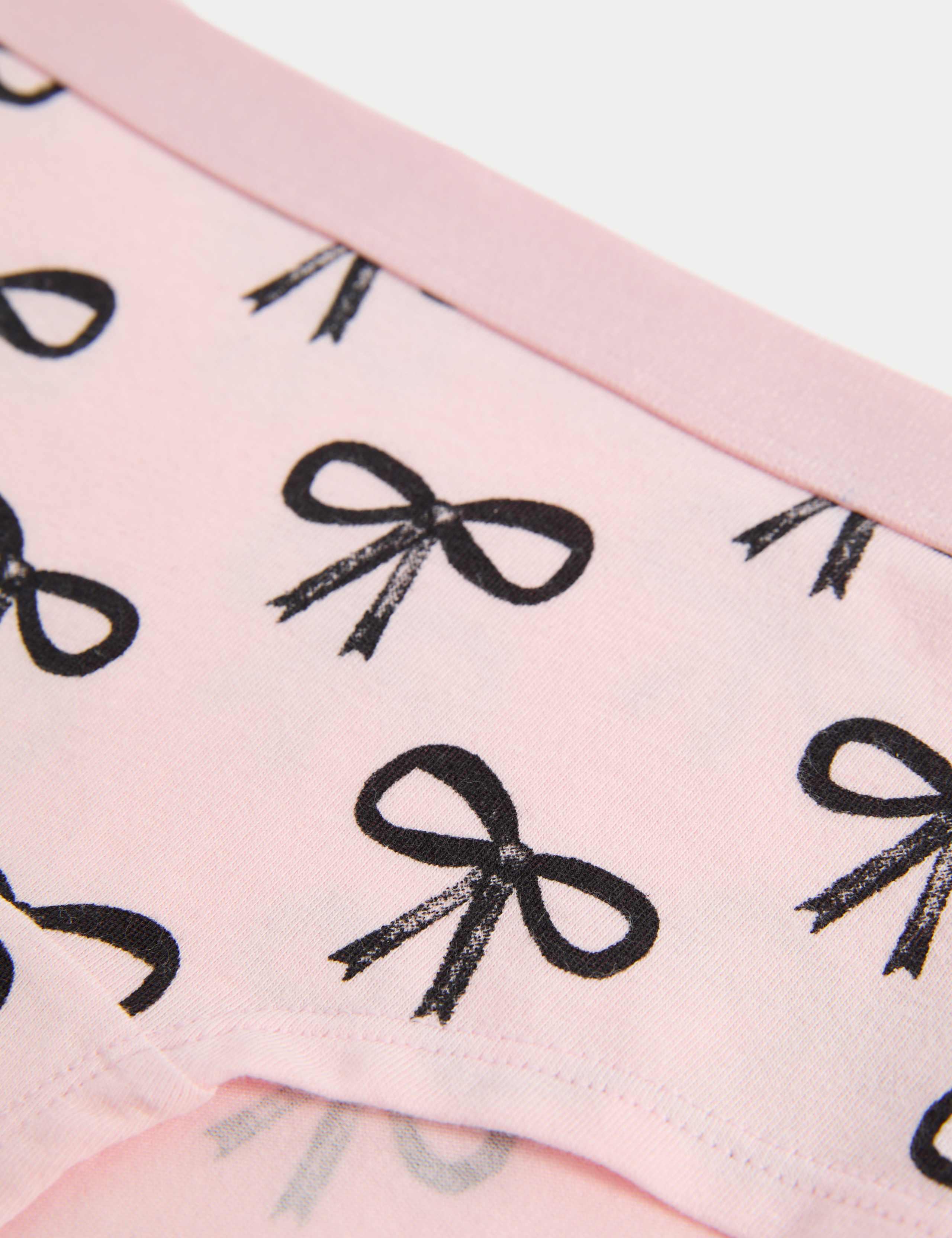 7 Pack Cotton with Stretch Bow Shorts (5-16 Yrs) 2 of 2