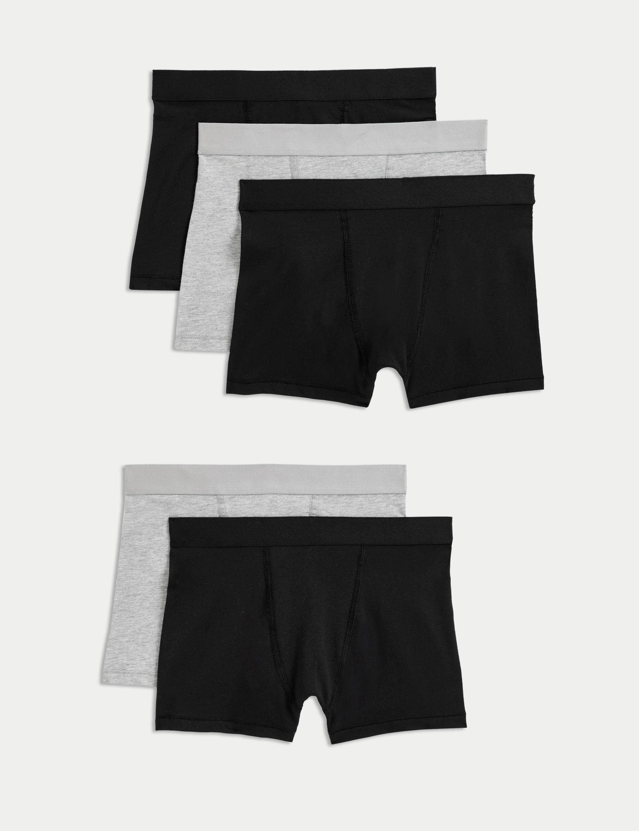 5 Pack Cotton with Stretch Trunks (5-16 Yrs) 1 of 2