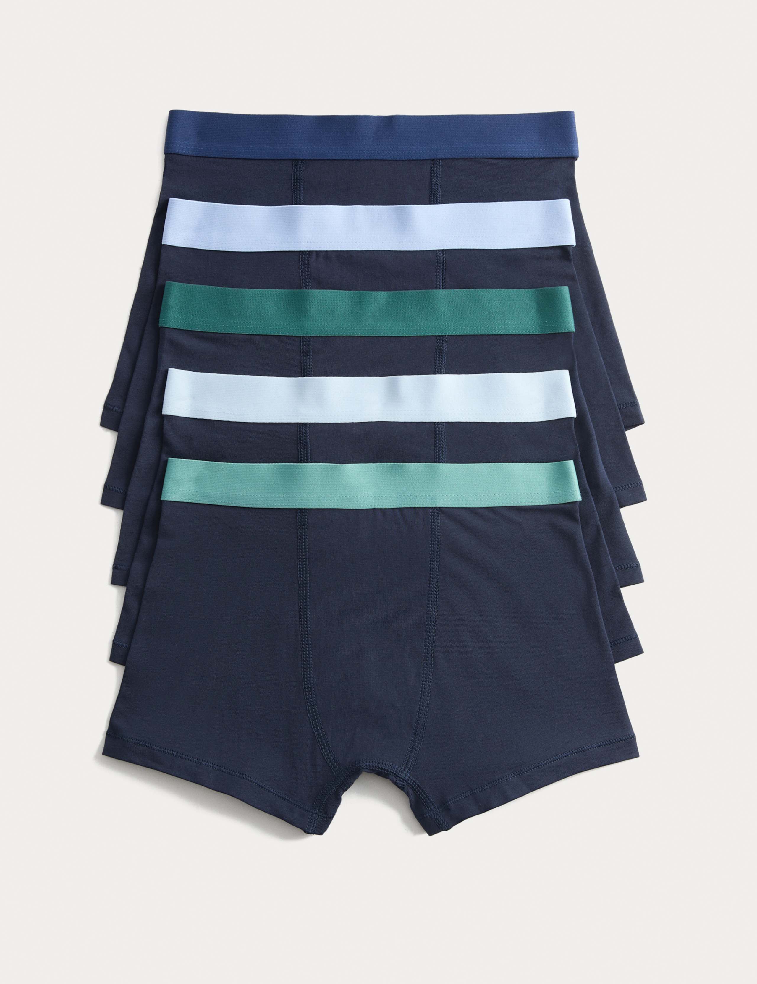 5 Pack Cotton Rich Trunks (5-16 Yrs) 1 of 2