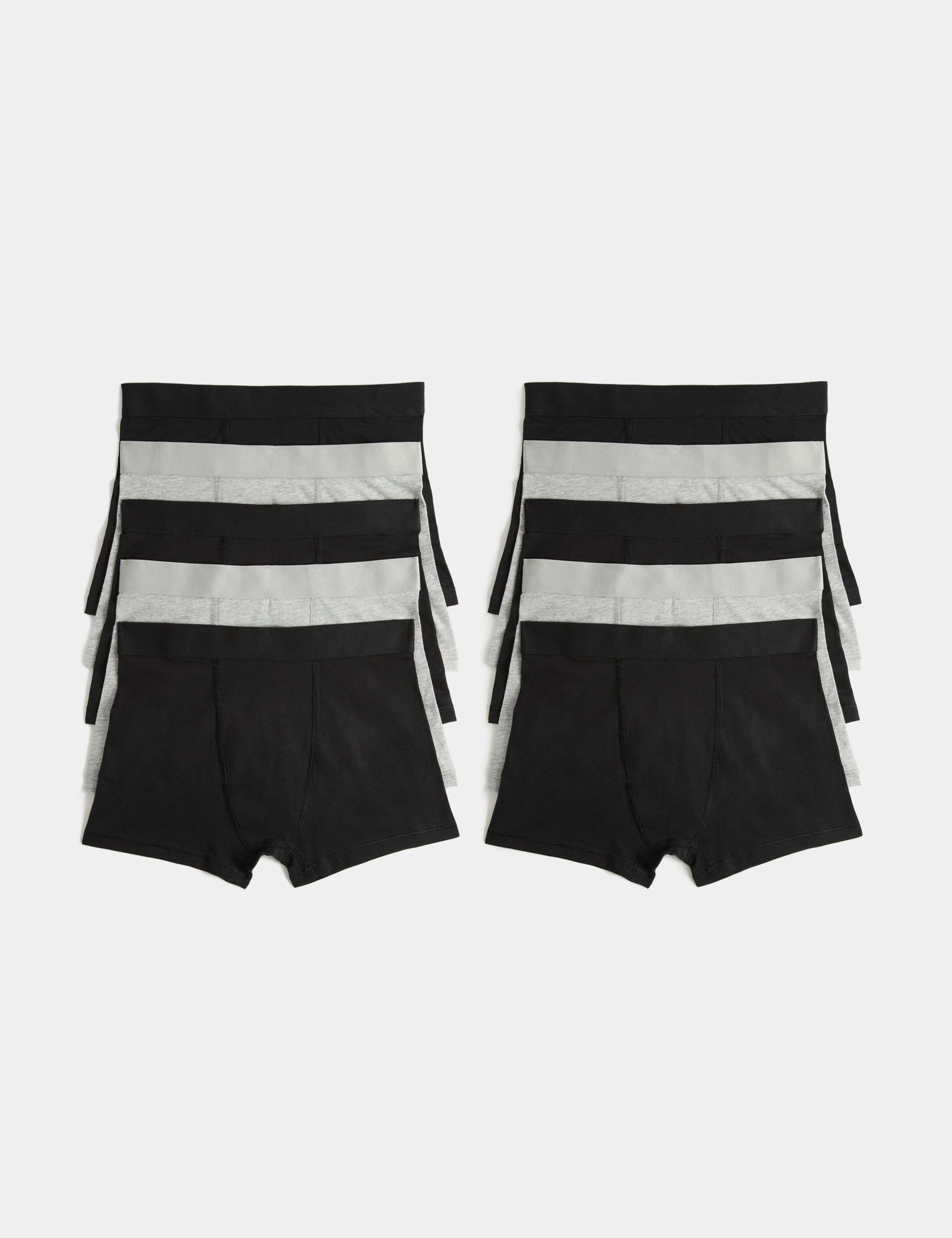 10 Pack Cotton with Stretch Trunks (5-16 Yrs) 1 of 3