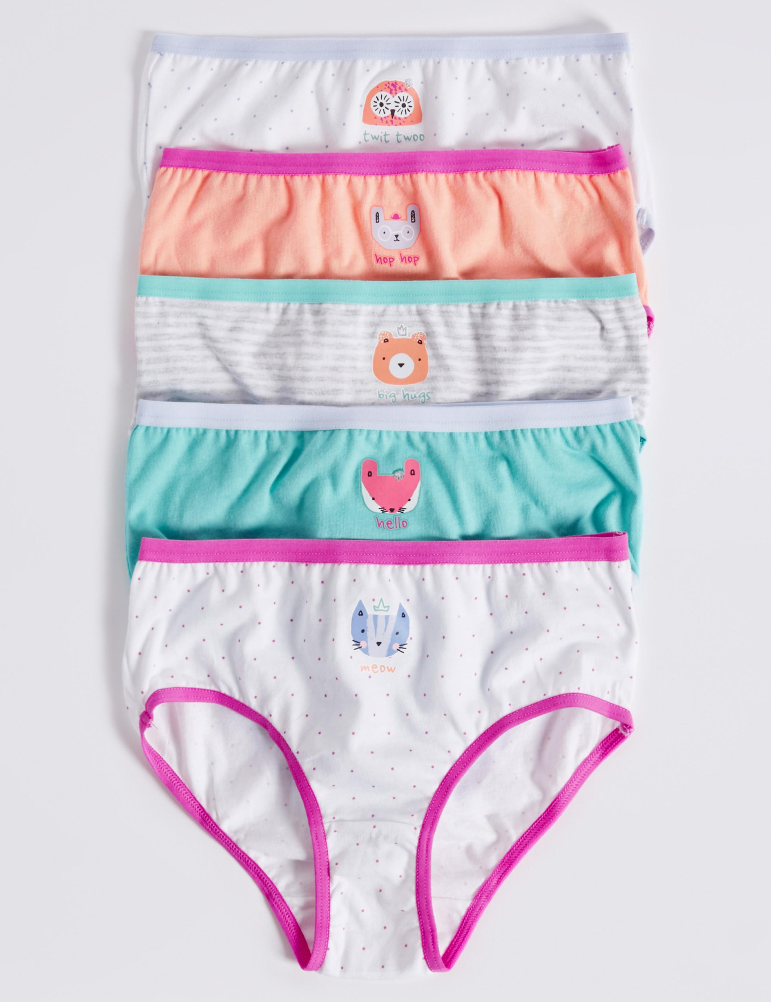Pure Cotton Animal Face Briefs (18 Months - 12 Years) 1 of 2