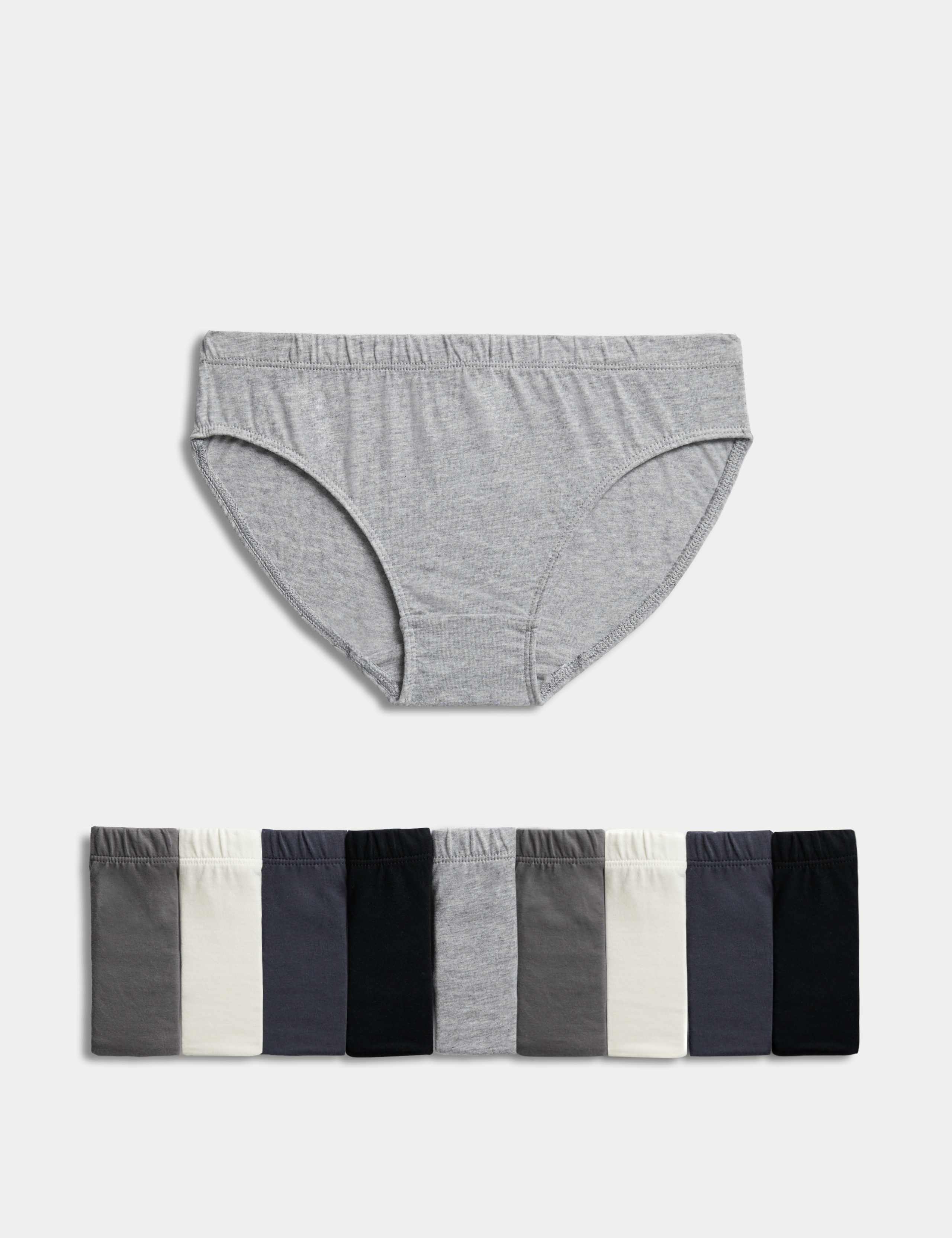 10pk Pure Cotton Briefs (2-14 Yrs) 1 of 1