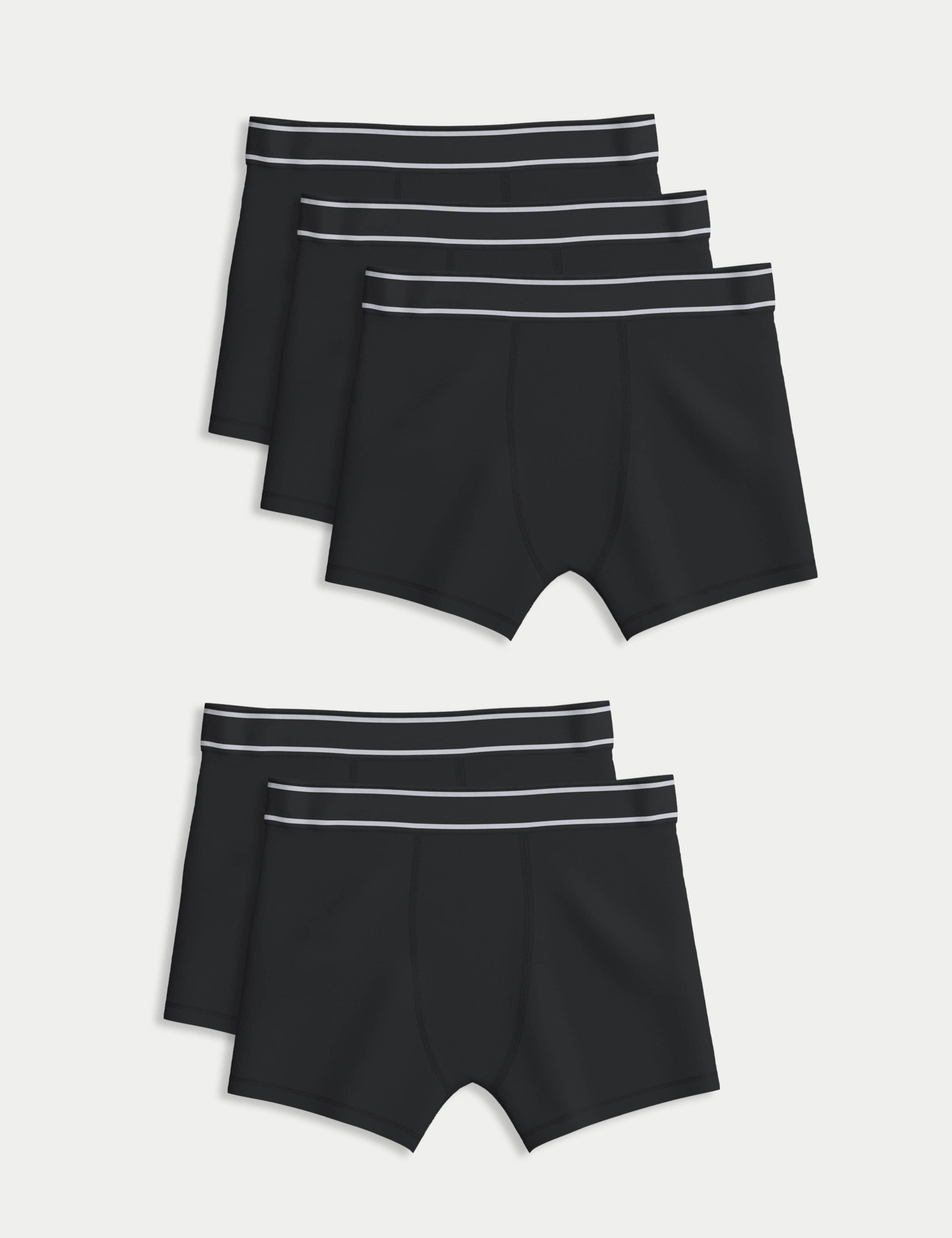 5 Pack Cotton with Stretch Trunks (5-16 Yrs) 1 of 1