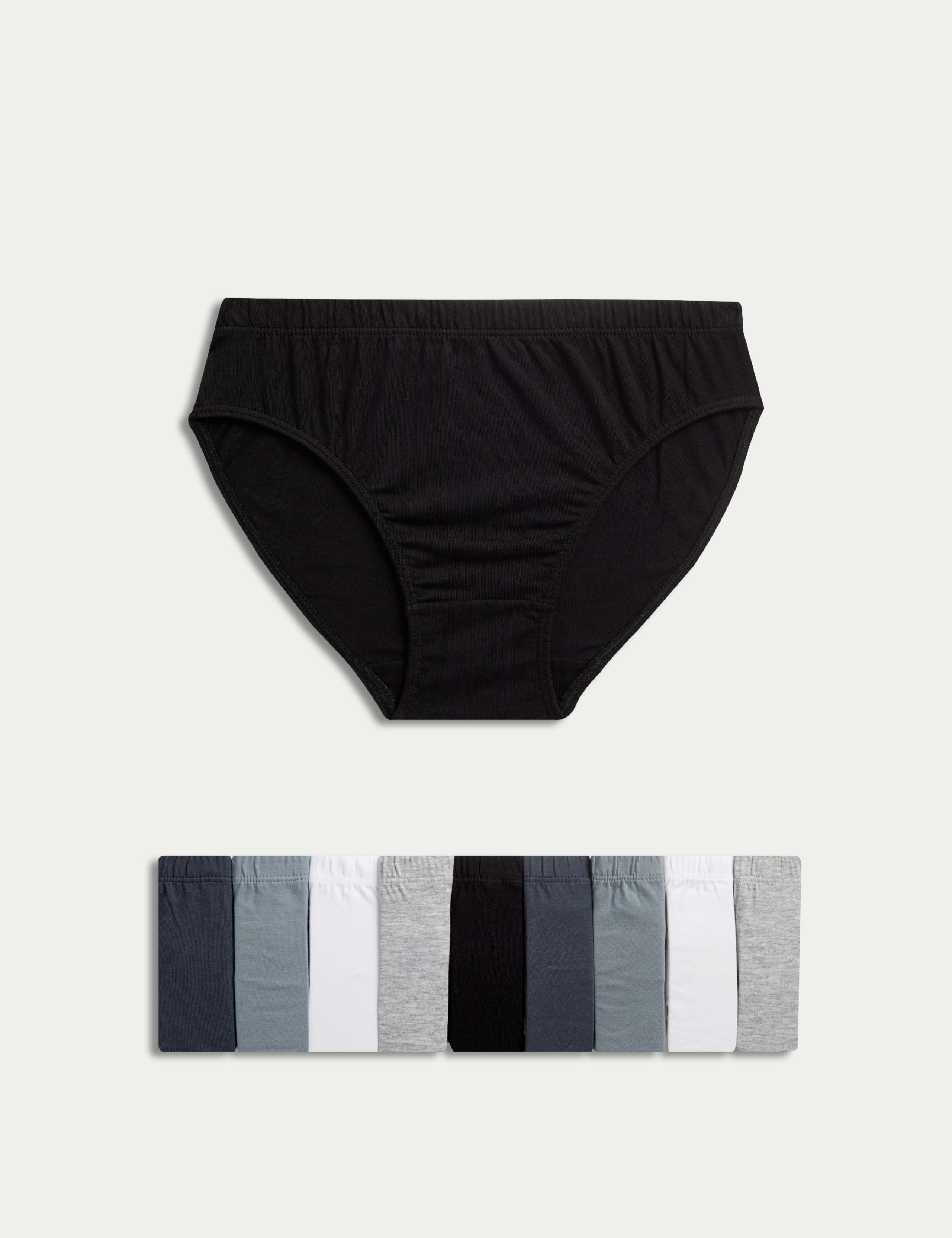 10pk Pure Cotton Briefs (2-14 Yrs) 1 of 1