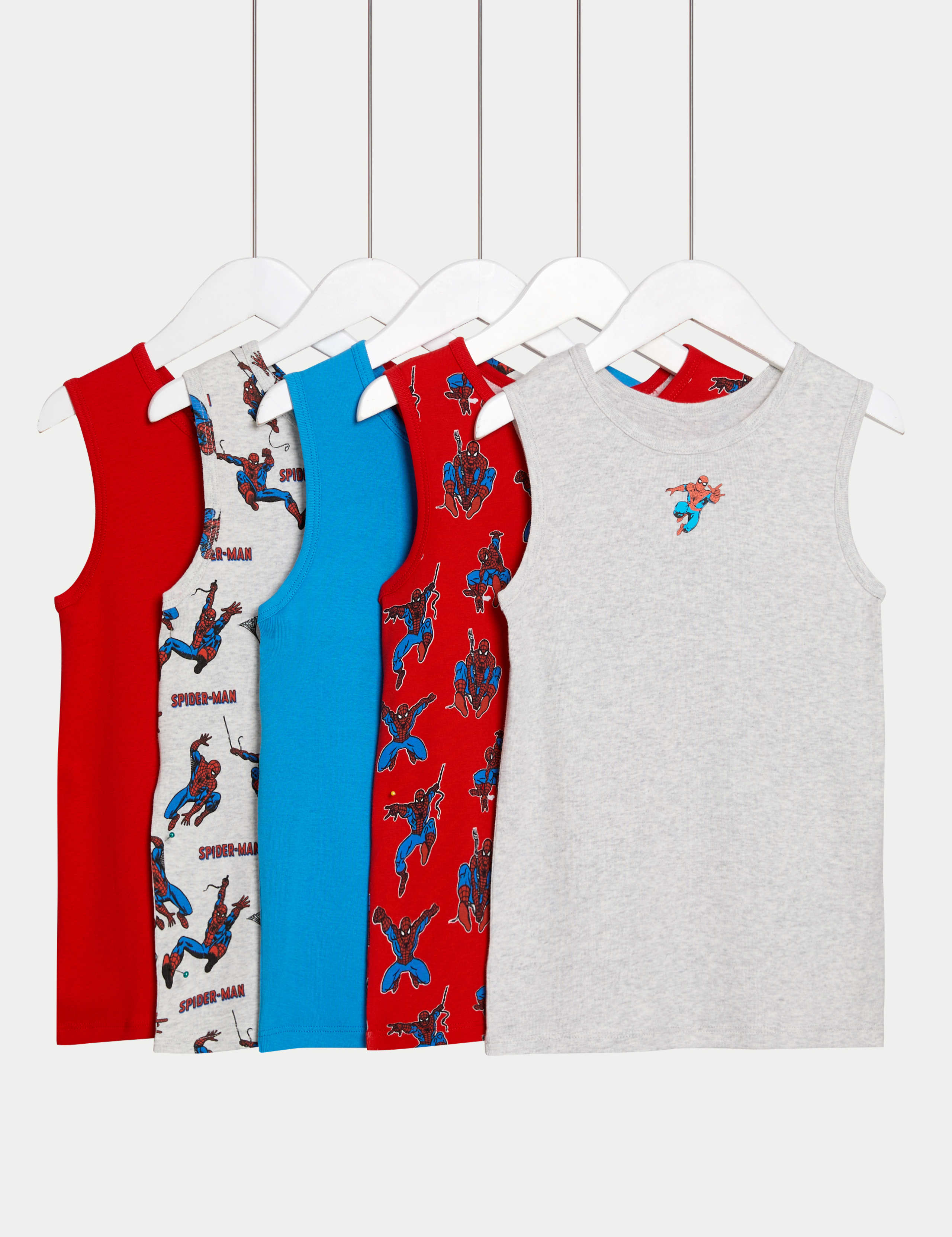 5 Pack Spider-Man™ Vests (2-8 Yrs) 1 of 2