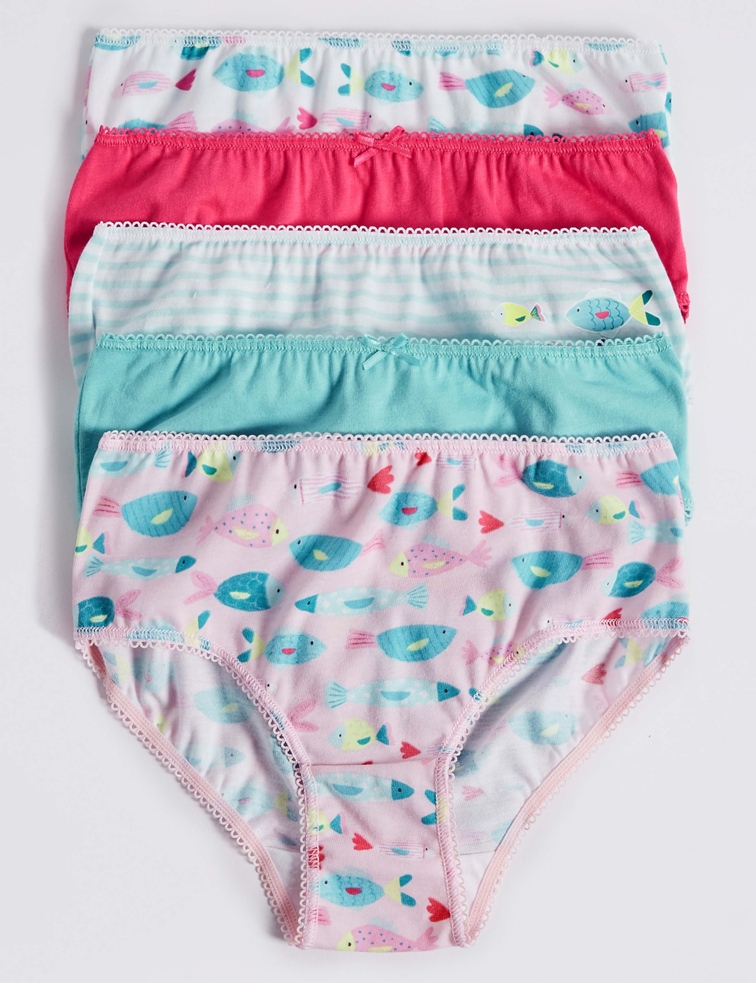 5 Pack Pure Cotton Briefs (18 Months - 12 Years) 1 of 2