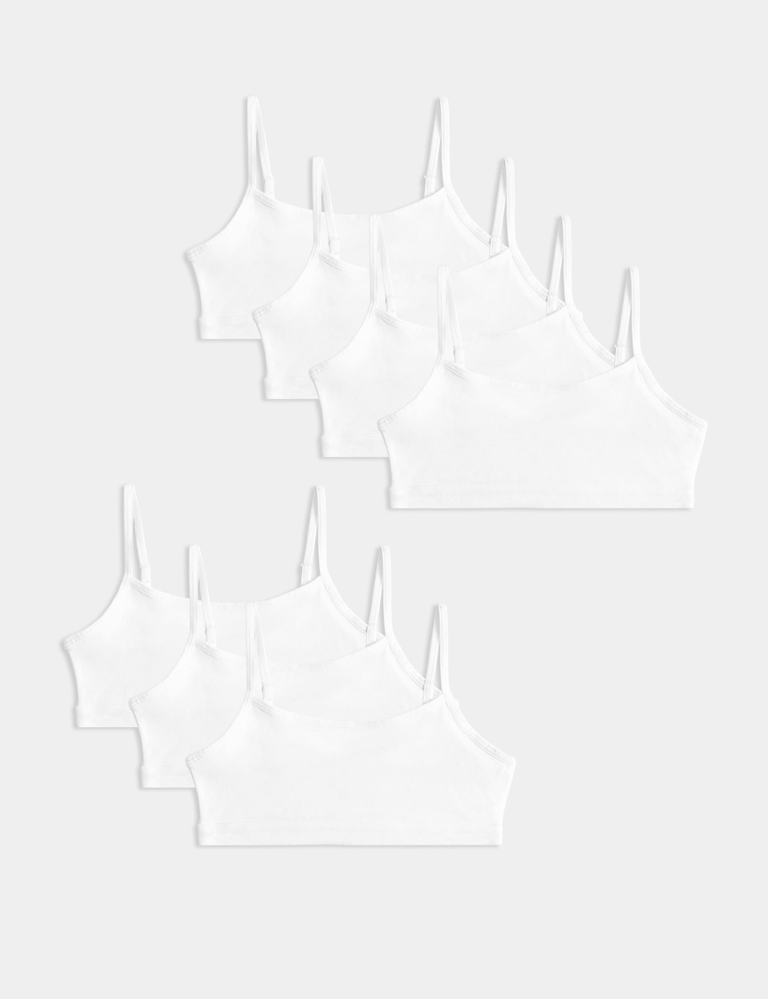 7pk Cotton Rich Plain Crop Top (7-16 Yrs) 1 of 1