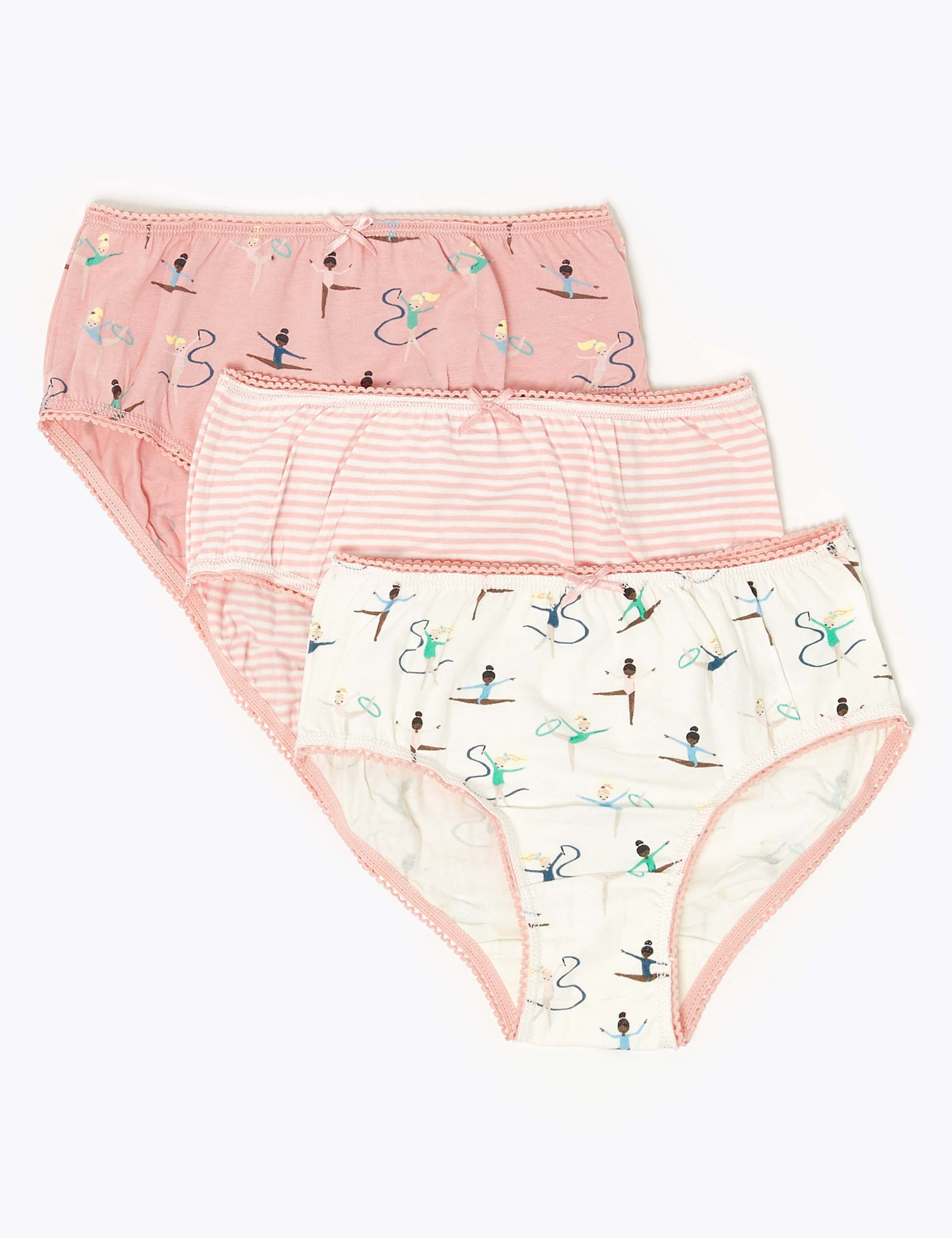 7 Pack Cotton Ballet Knickers (2-16 Yrs) 2 of 2