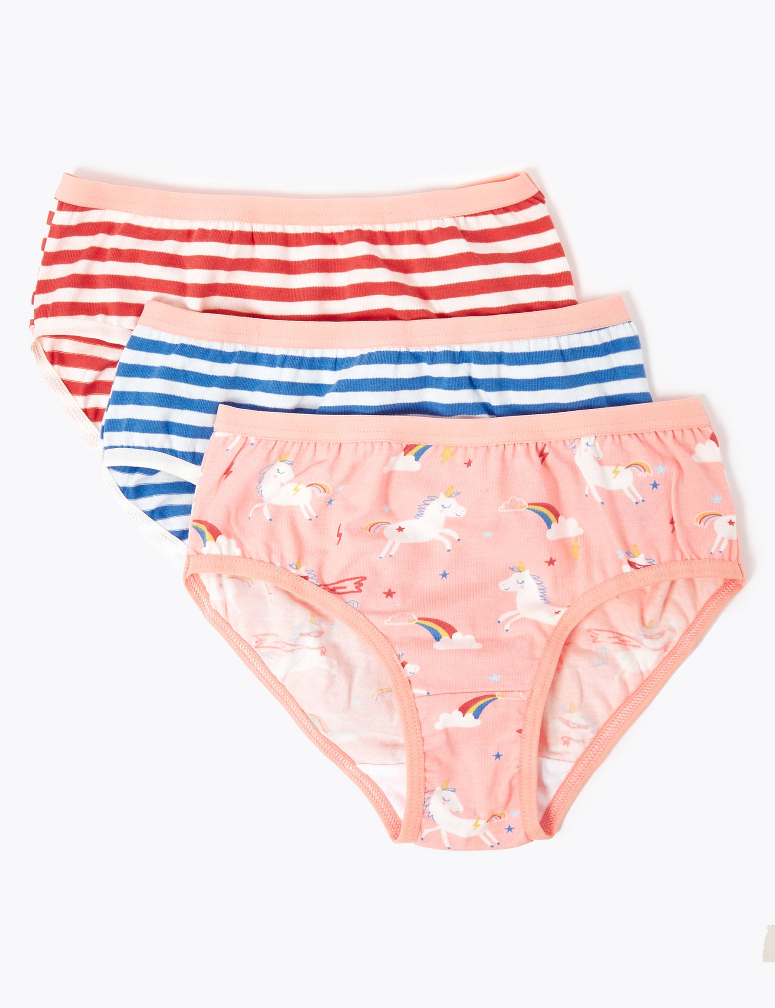 7 Pack Cotton Unicorn Knickers (2-16 Yrs) 2 of 2