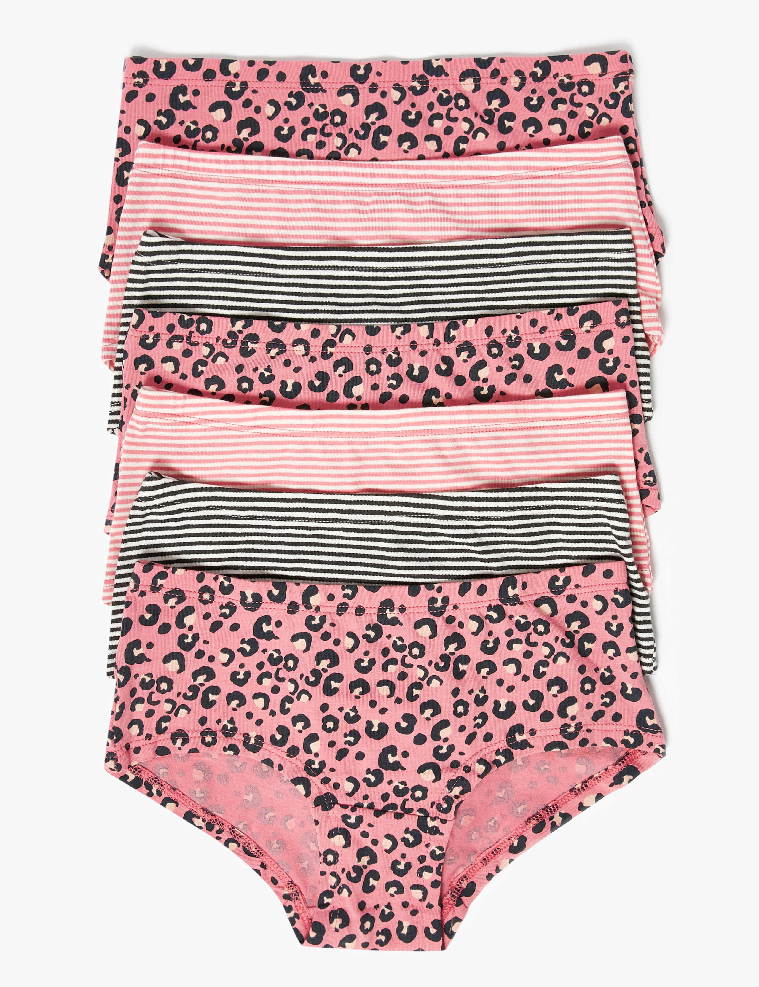 7pk Cotton with Stretch Animal Print Shorts (2-16 Yrs) 1 of 2
