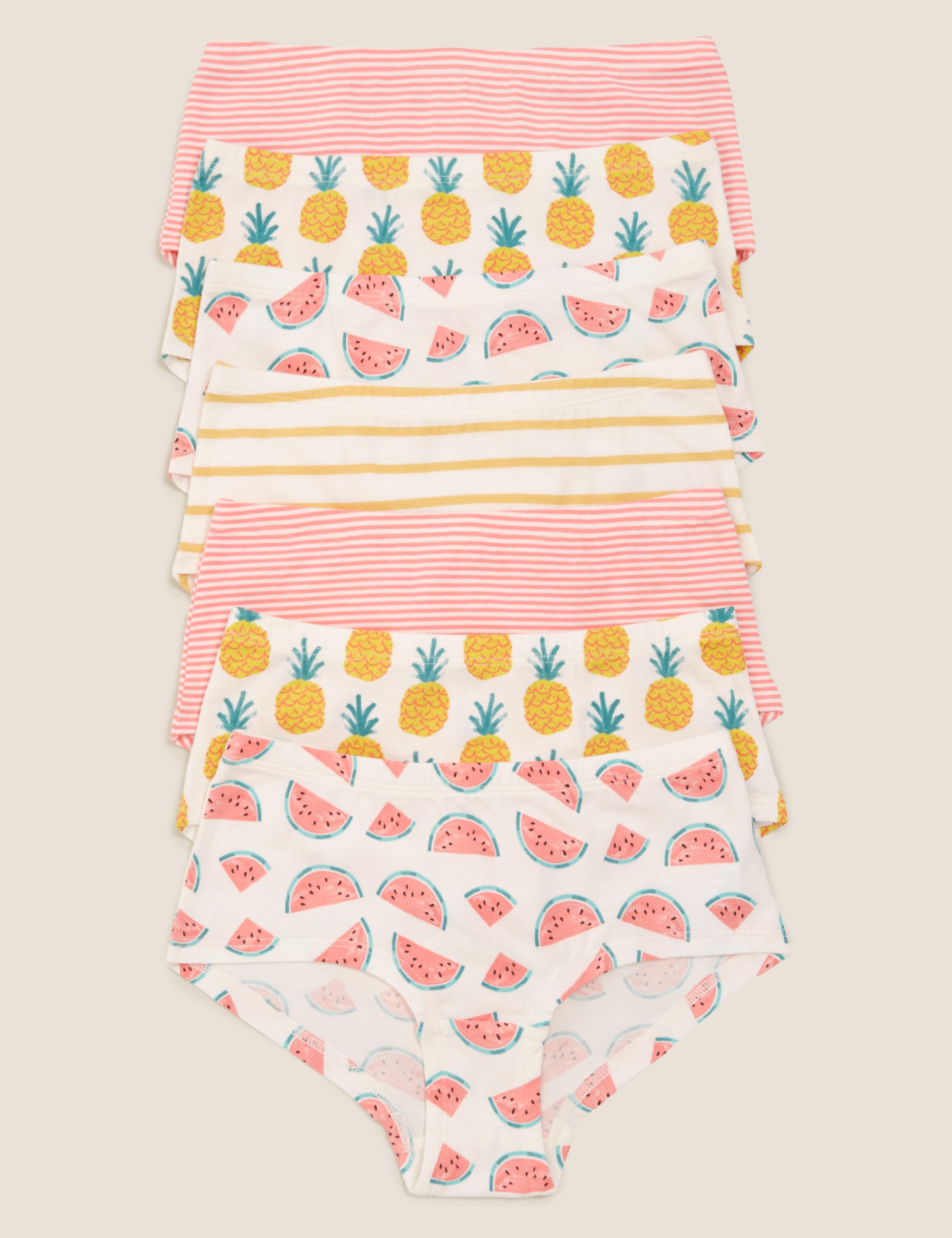 7pk Cotton Fruit Shorts (2-16 Yrs) 1 of 1