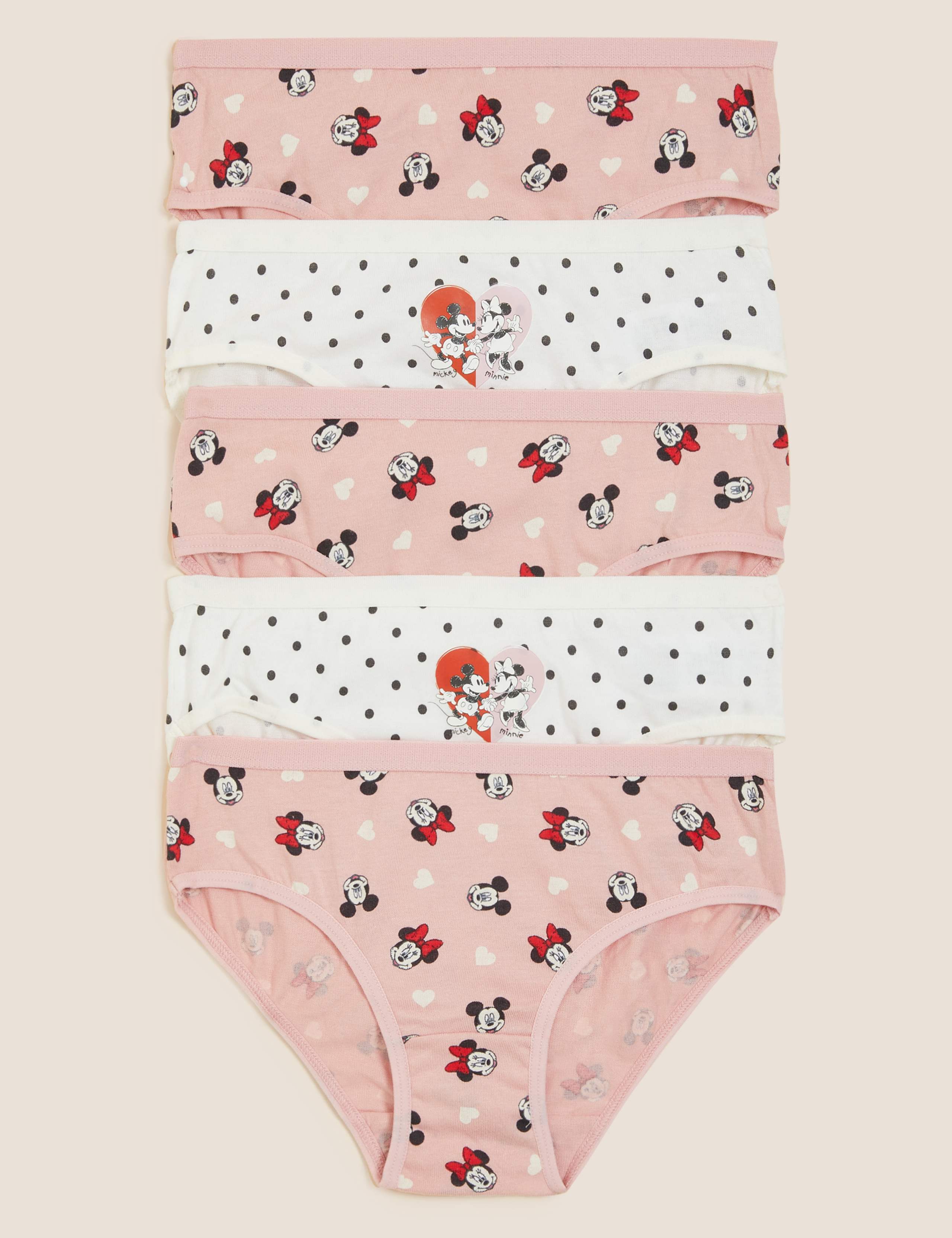 5 Pack Pure Cotton Minnie Mouse™ Knickers 1 of 1