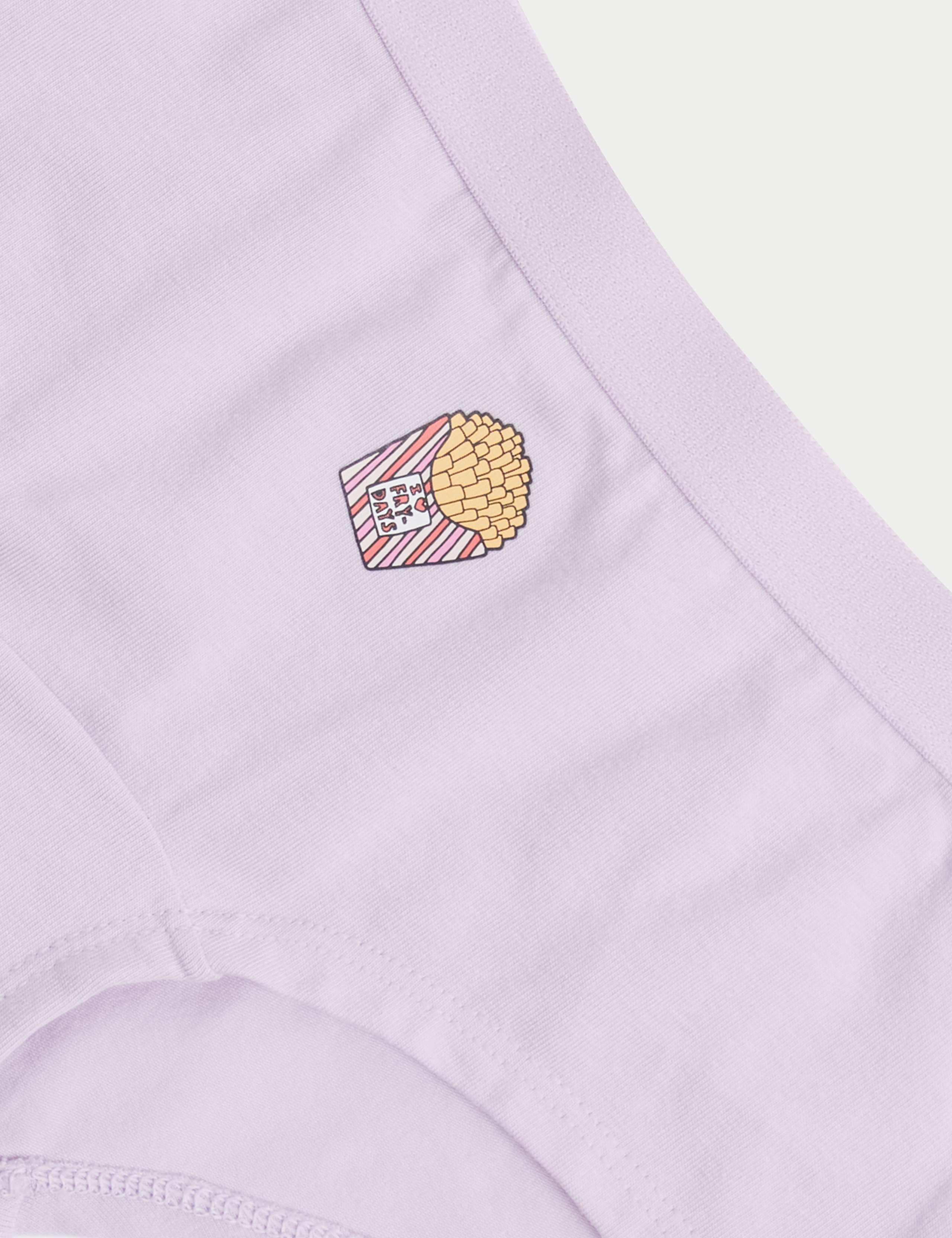 7pk Cotton with Stretch Fun Fruits Shorts (5-16 Yrs) 2 of 2