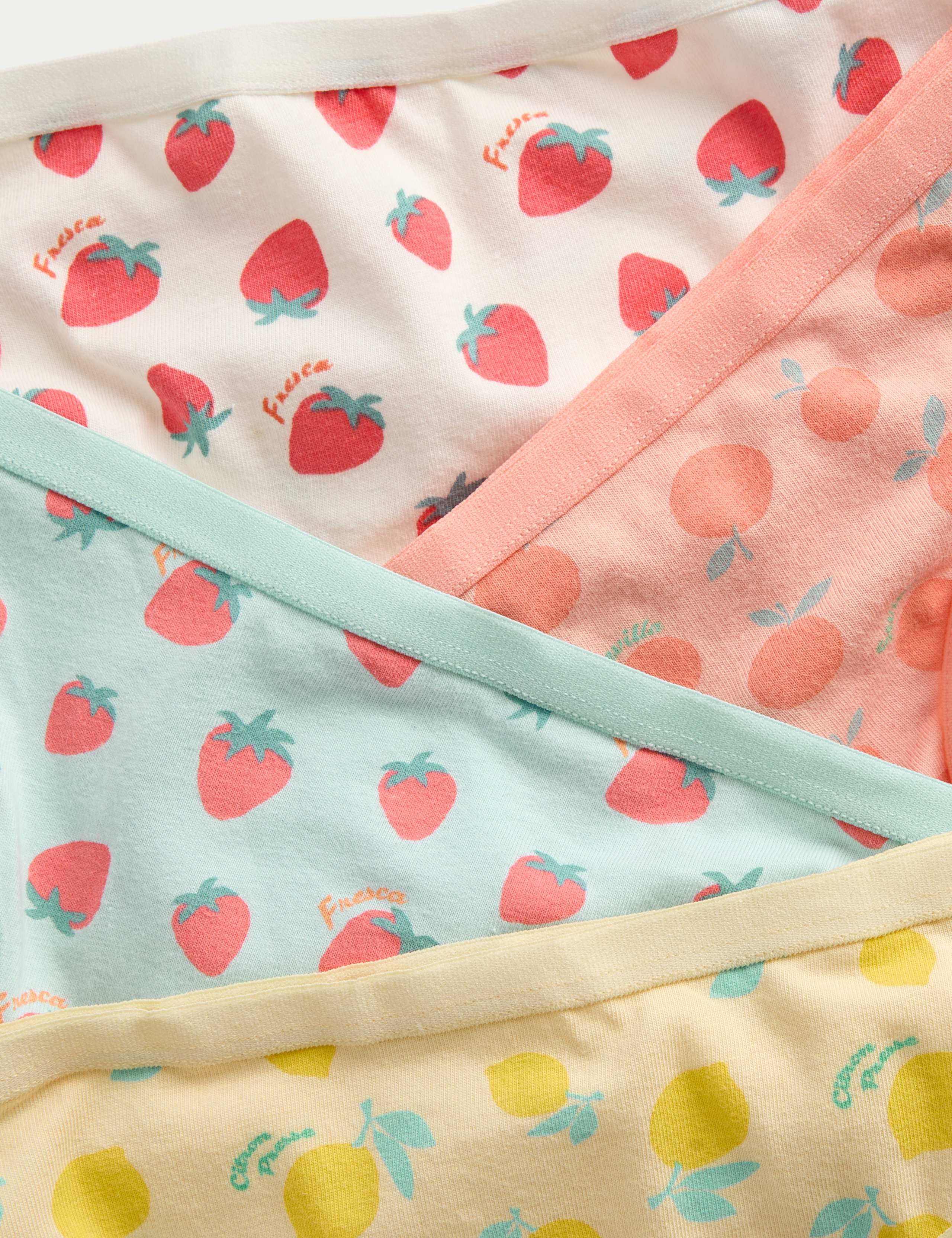7pk Cotton Rich Fruit Print Knickers (2-12 Yrs) 2 of 2