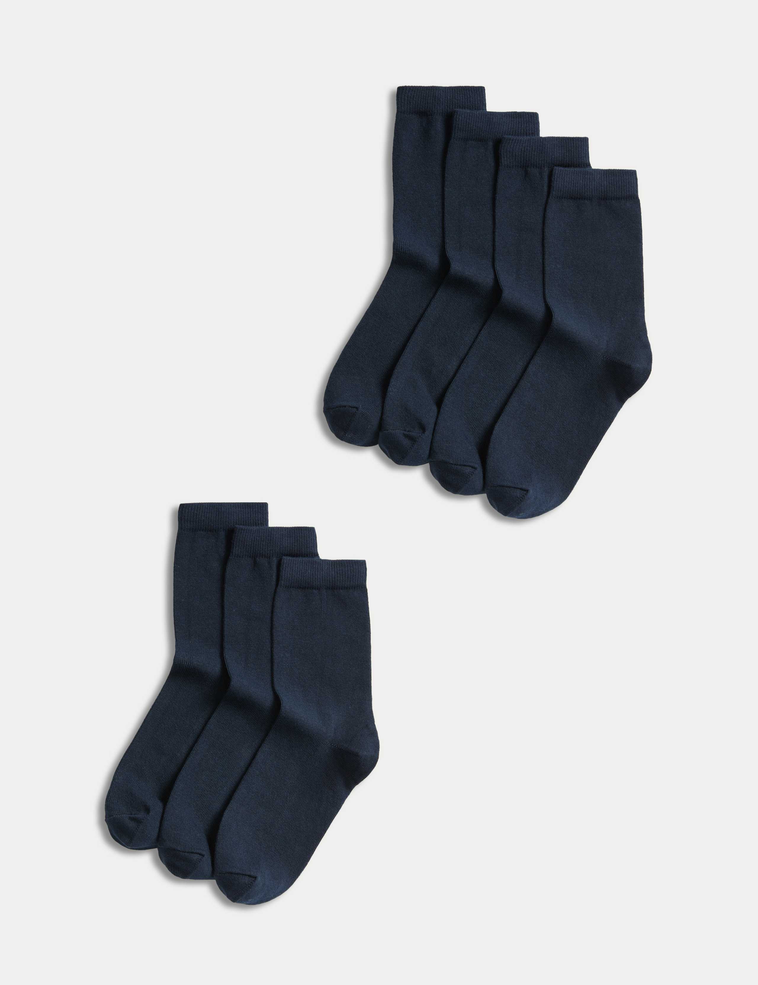 7 Pack of Ankle School Socks 1 of 2