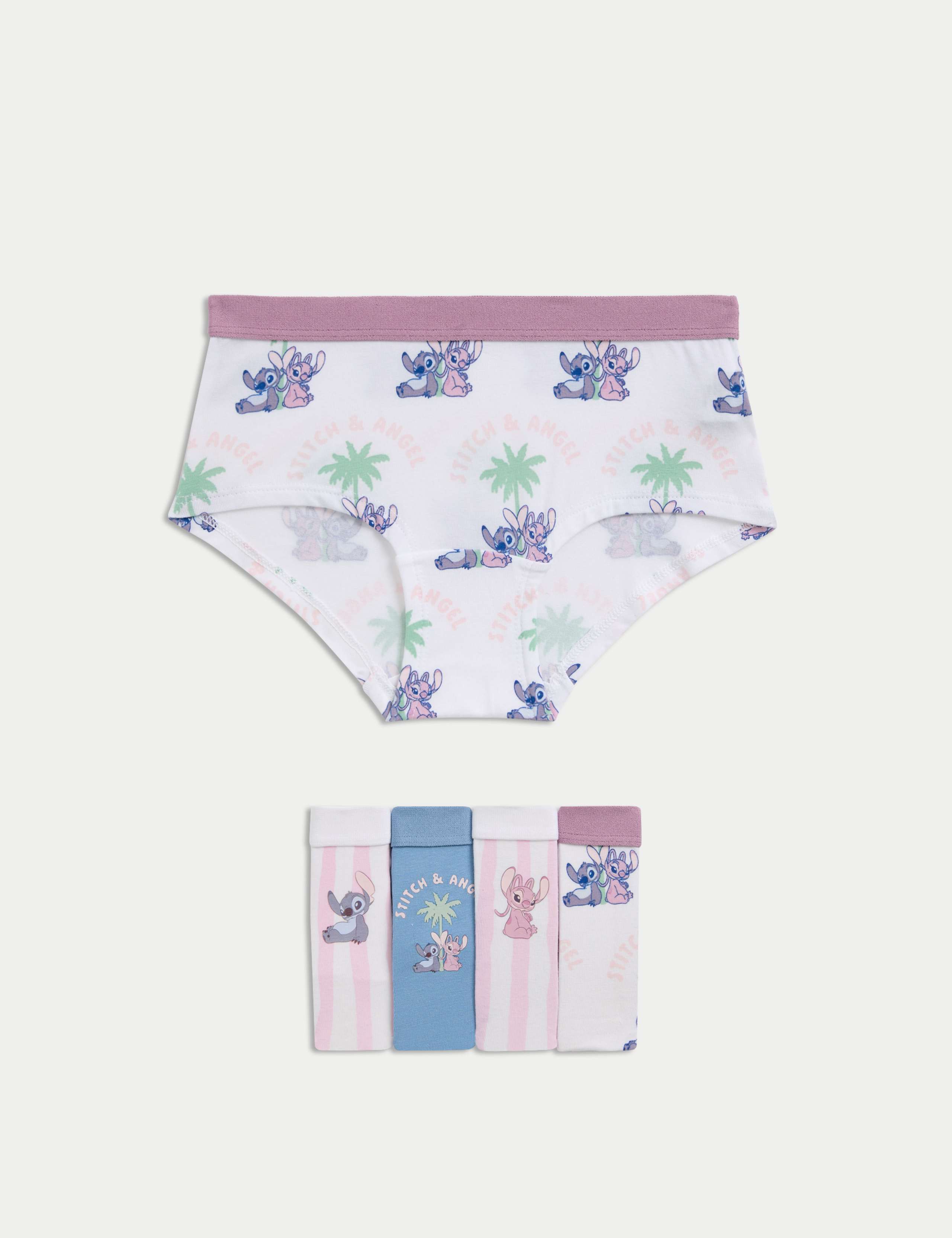 5 Pack Cotton with Stretch Lilo & Stitch™ Knickers (5-16 Yrs) 1 of 2