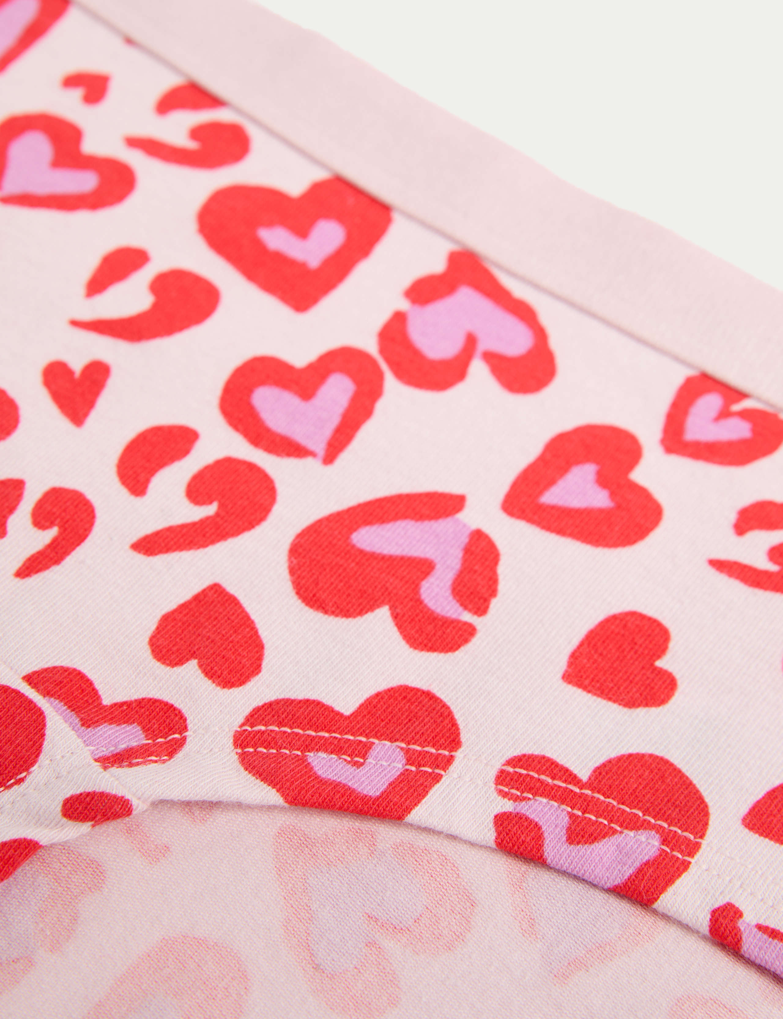 7 Pack Leopard Print & Heart Shorts (5-16 Yrs) 2 of 2