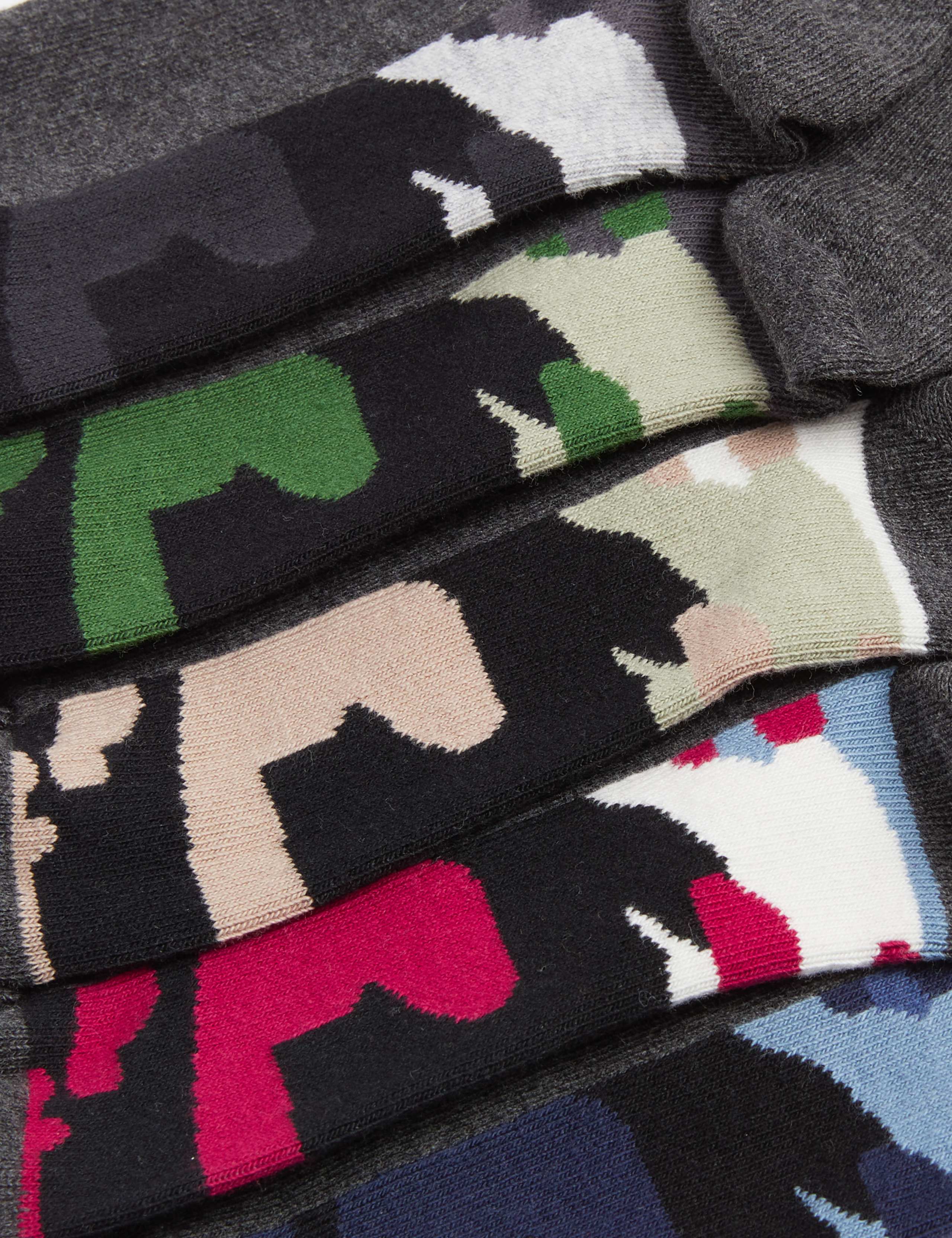 5pk Cotton Rich Camo Sole School Socks (6 Small - 7 Large) 2 of 2