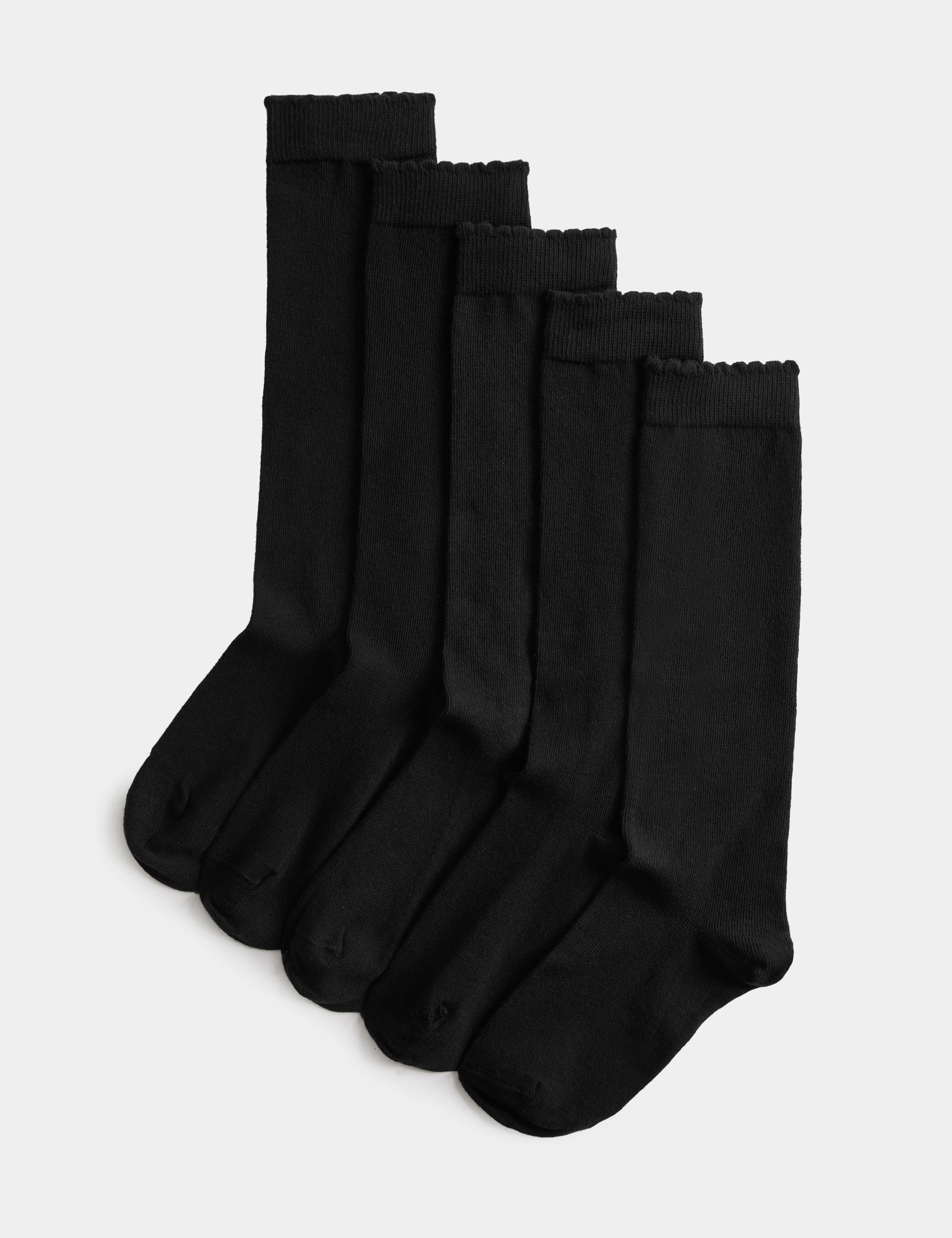 5 Pack Cotton Rich Knee High Socks (6 Small-7 Large) 1 of 1