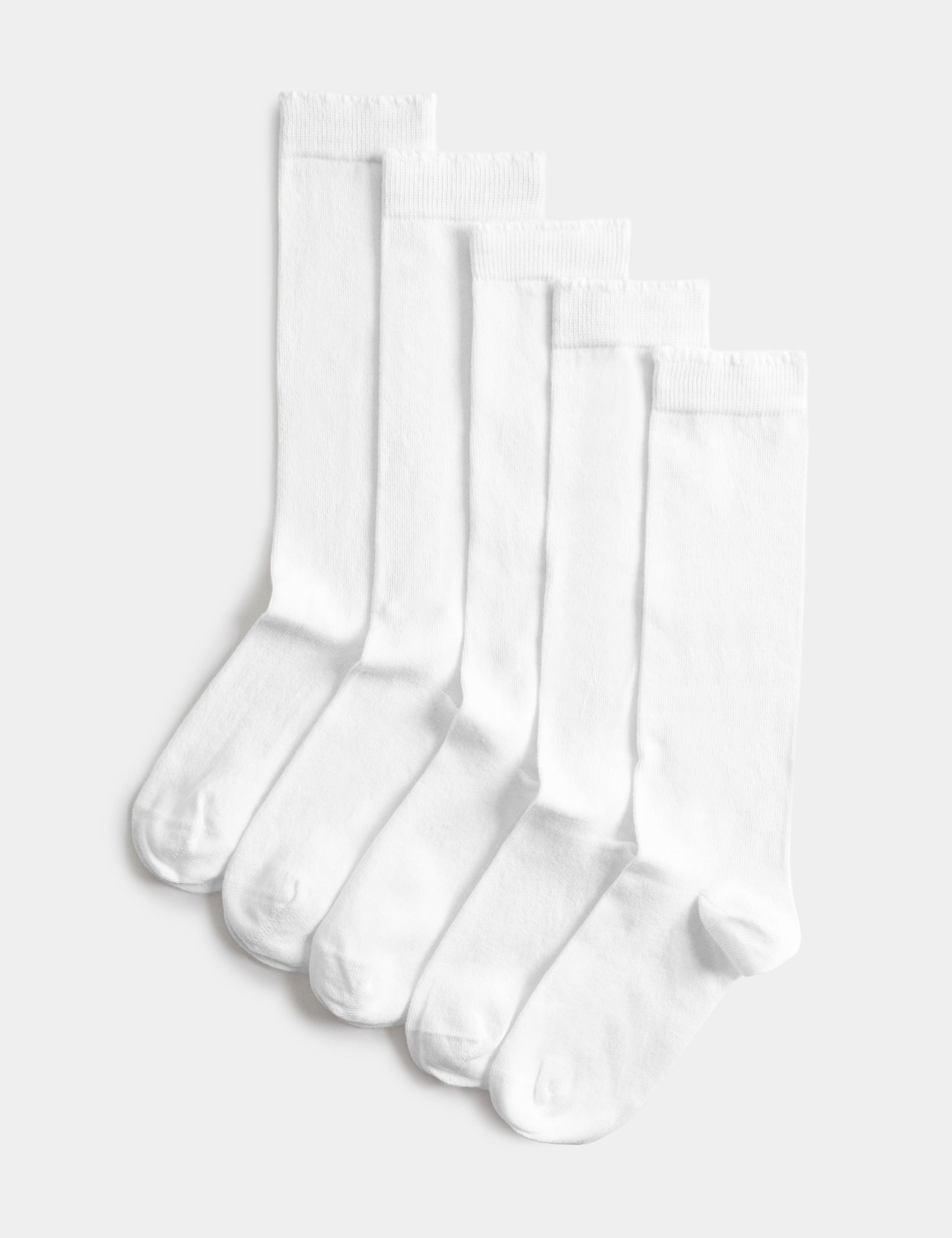 5 Pack Cotton Rich Knee High Socks (6 Small-7 Large) 1 of 1