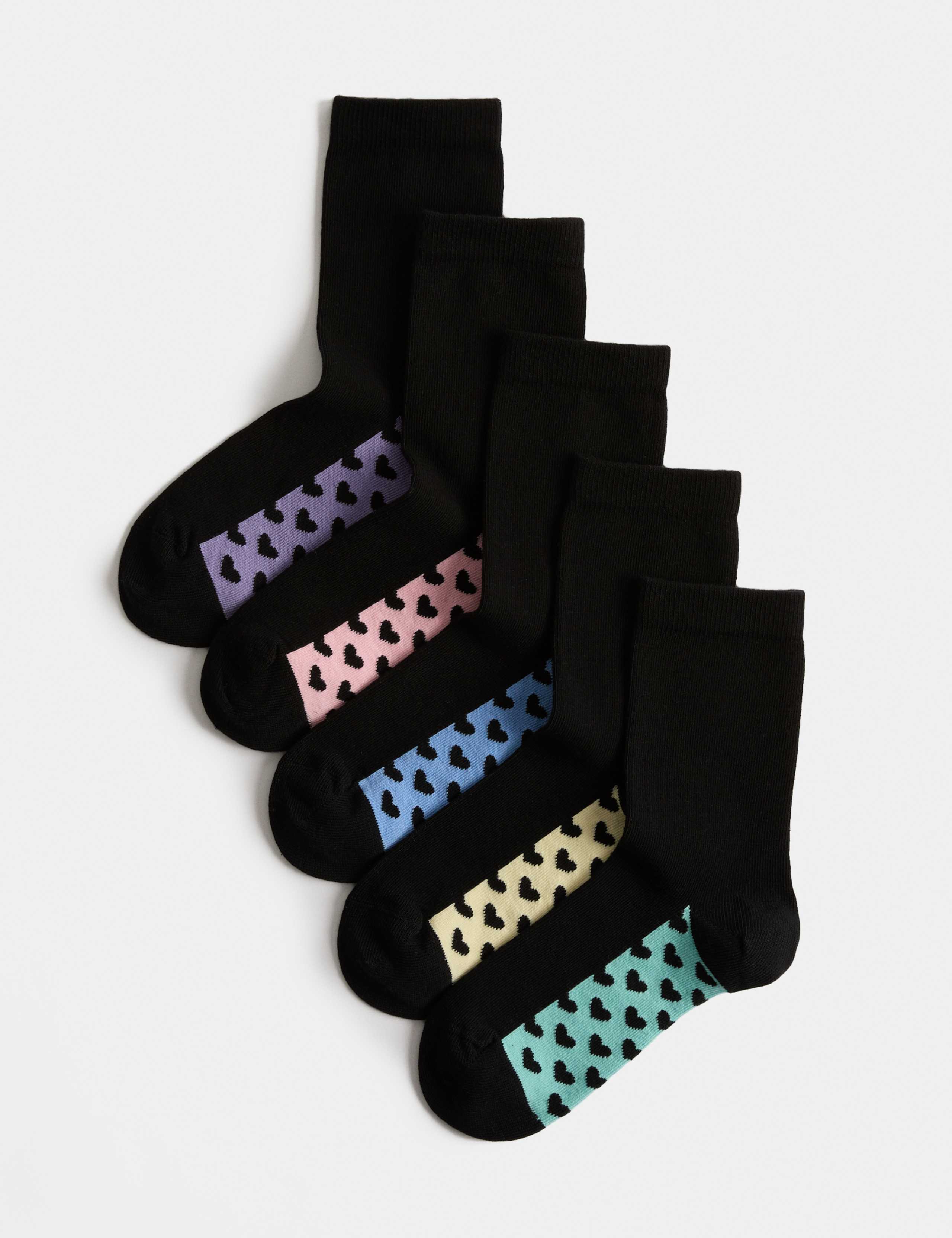 5 Pack Cotton Rich Socks 1 of 2