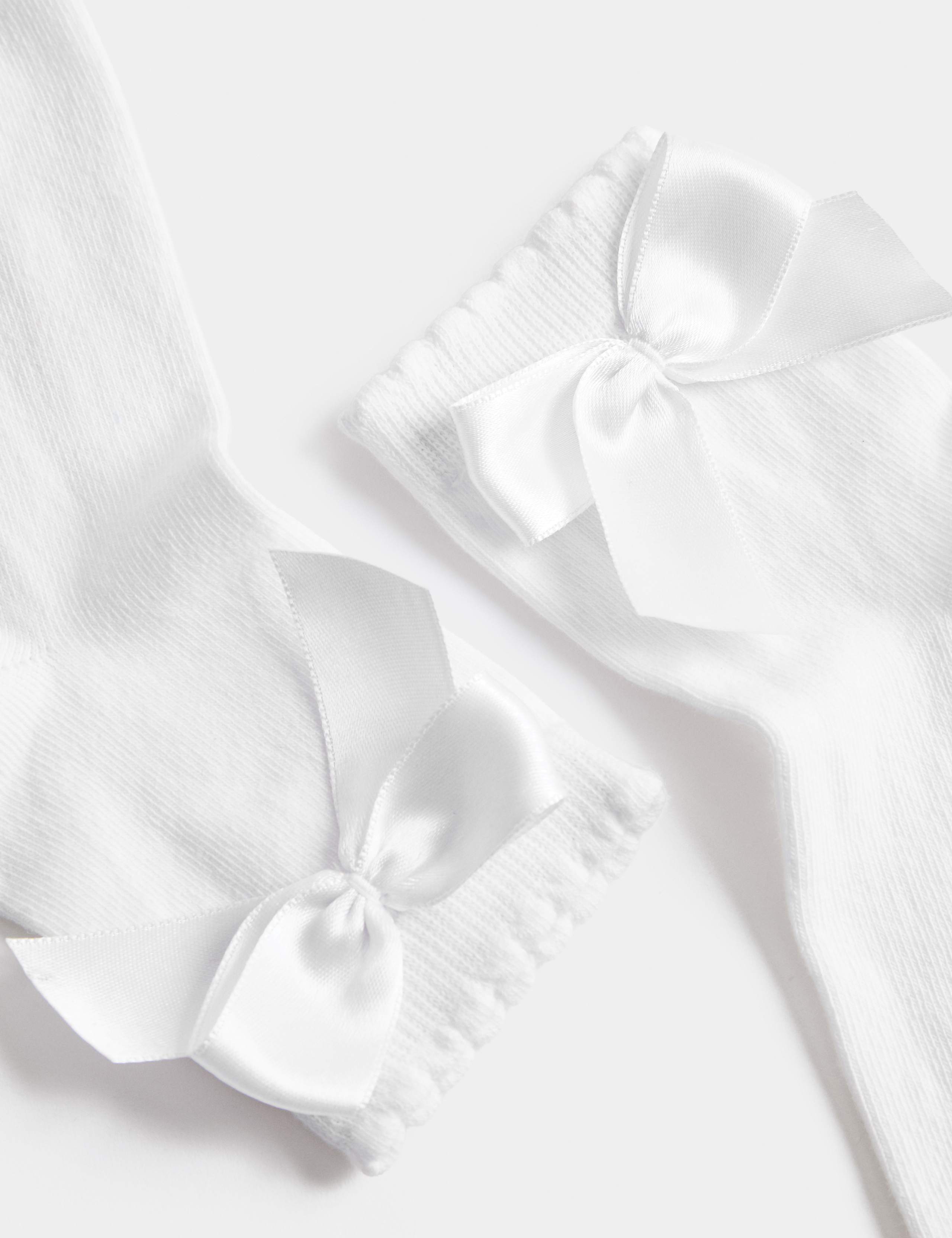 5 Pack Cotton Rich Knee High Bow Socks (6 Small-7 Large) 2 of 2
