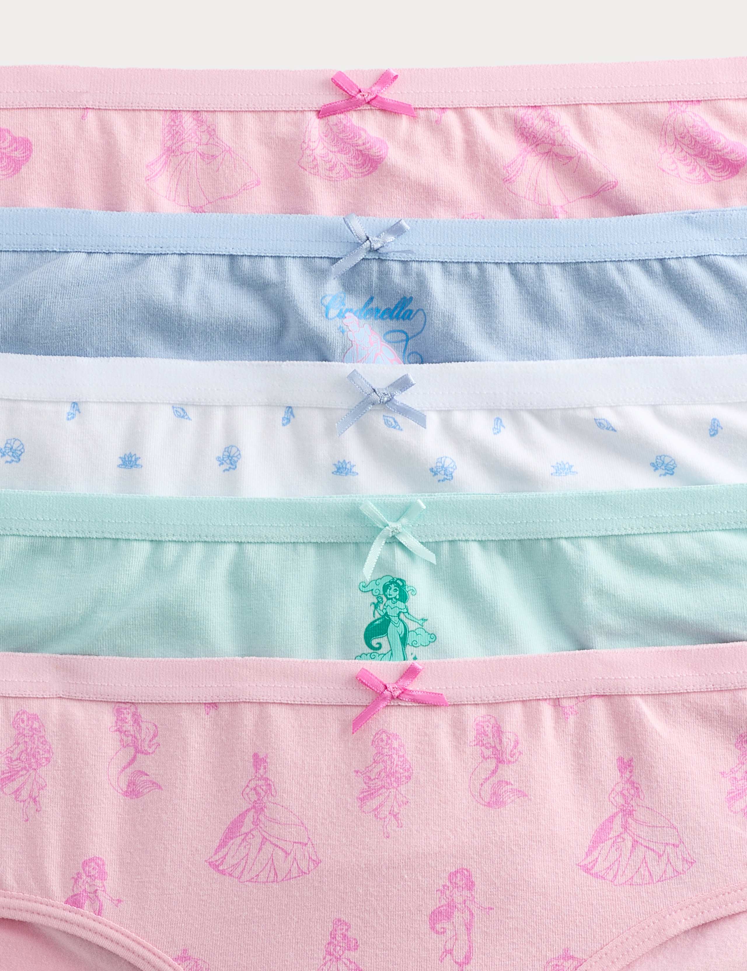 5 Pack Disney Princess™ Cotton with Stretch Knickers (18 Mths-8 Yrs) 2 of 2