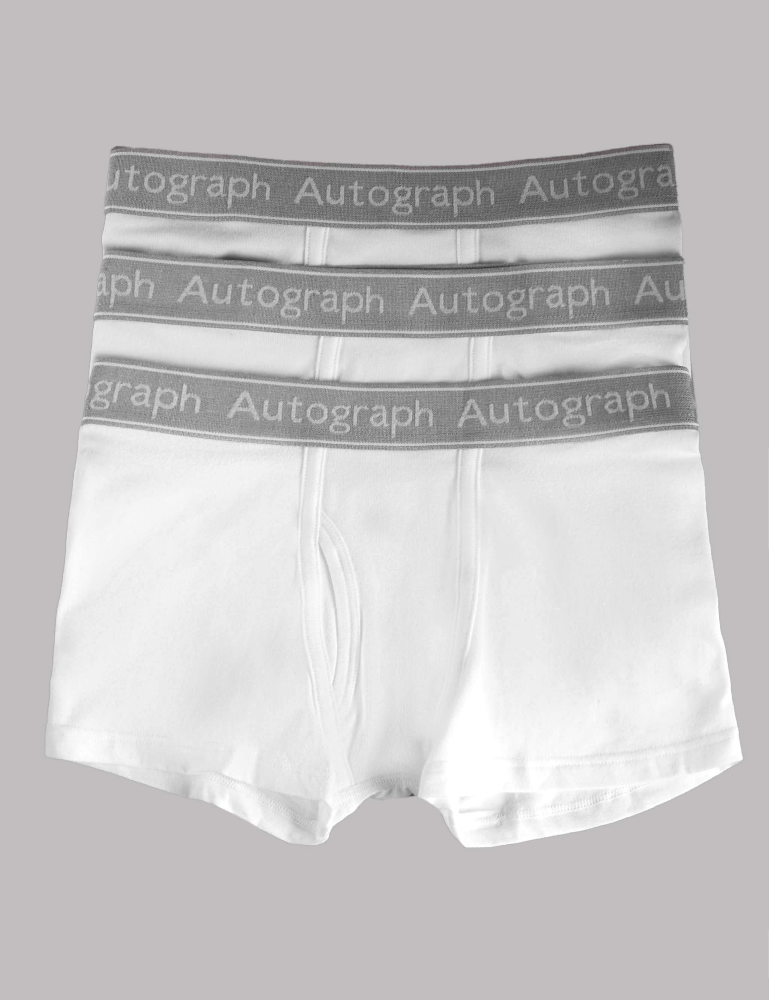 3 Pack Cotton with Lycra® Trunks (4-16 Yrs) 1 of 1