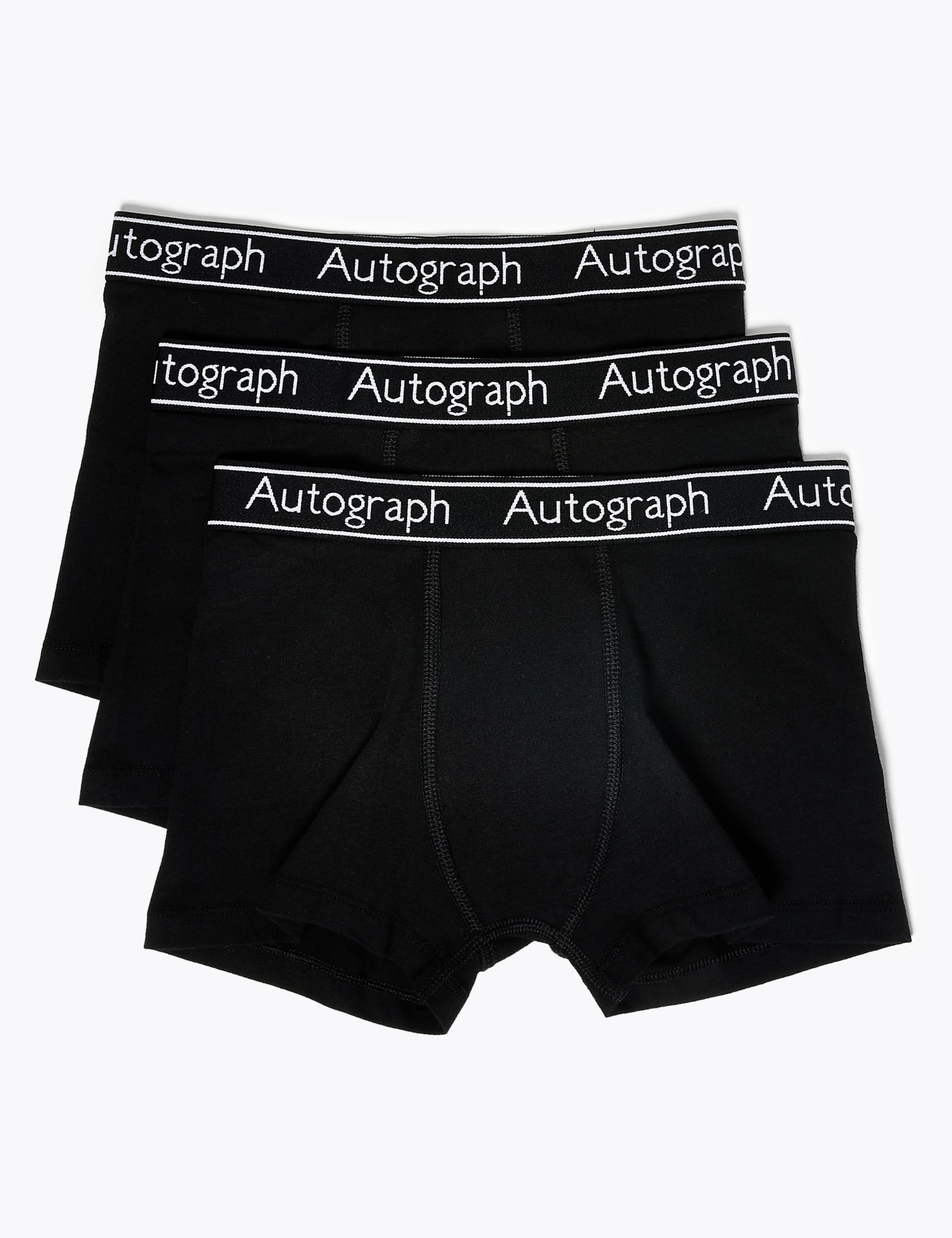 3 Pack Cotton with Lycra® Trunks (6-16 Yrs) 2 of 2
