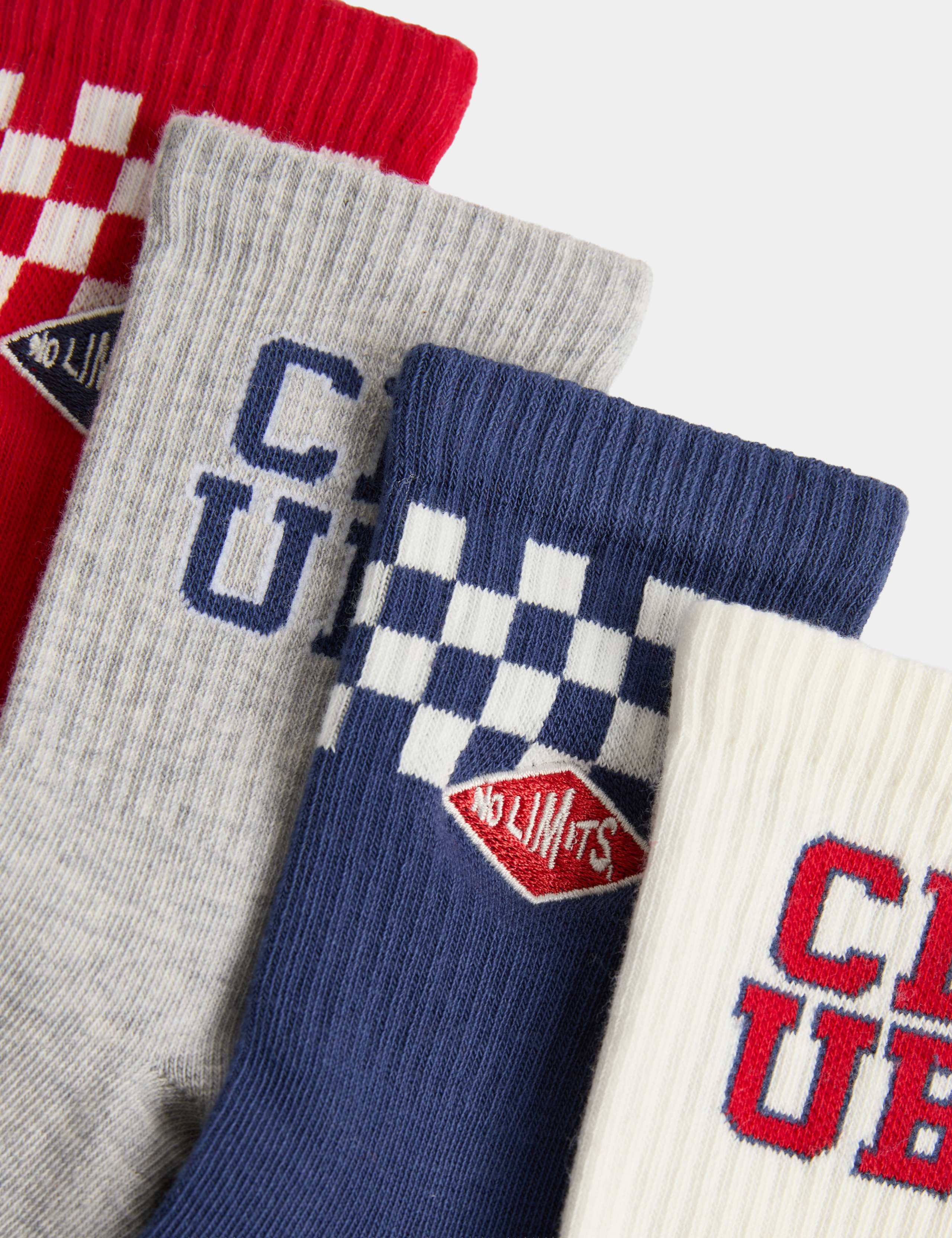 4 Pack Checked Socks (6 Small-7 Large) 2 of 2
