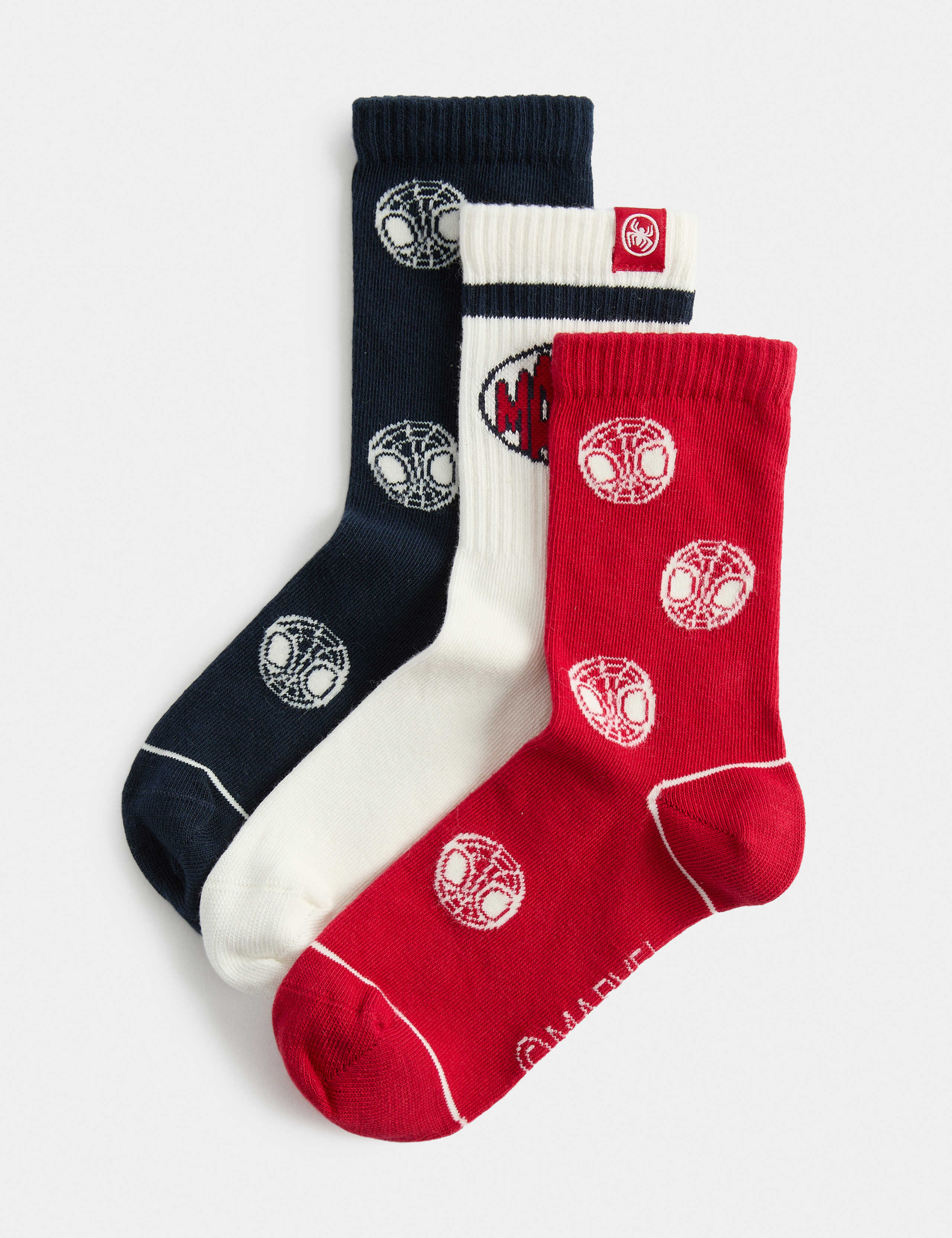 3 Pack Cotton Rich Spider-Man™ Socks 1 of 2